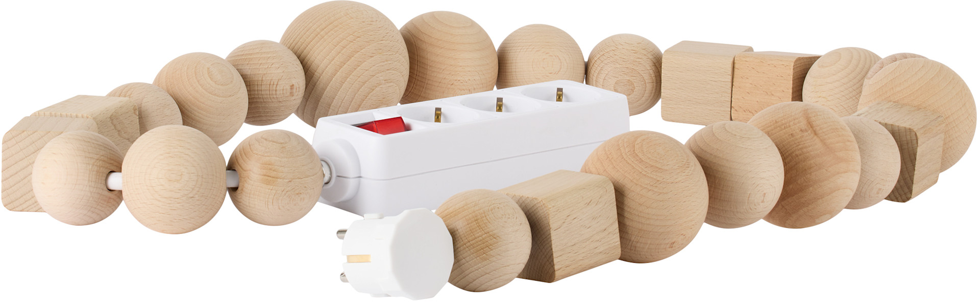 Bless - ホワイト Nº26 Multiplug Natural Wooden Elements 延長コード