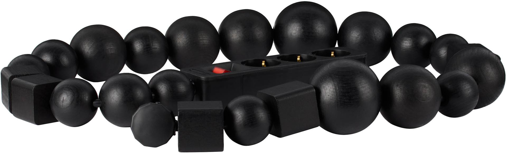 Bless: Black Wooden Cable Jewelry Multiplug Extension Cord | SSENSE