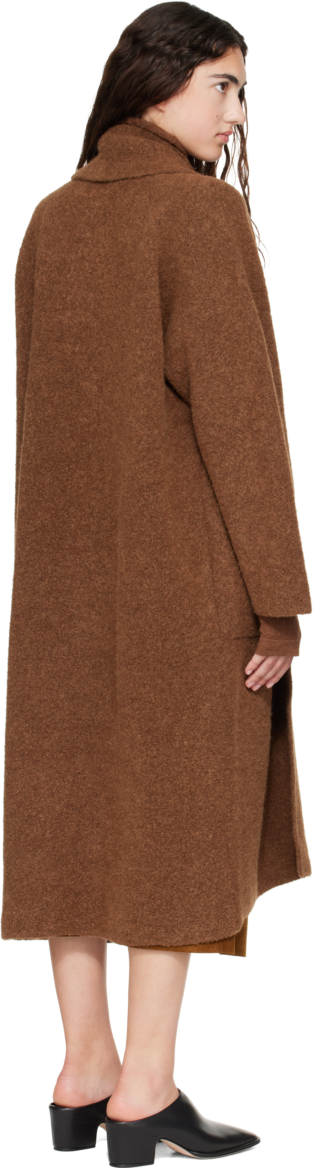 Lauren Manoogian: Brown Double Face Long Coat | SSENSE