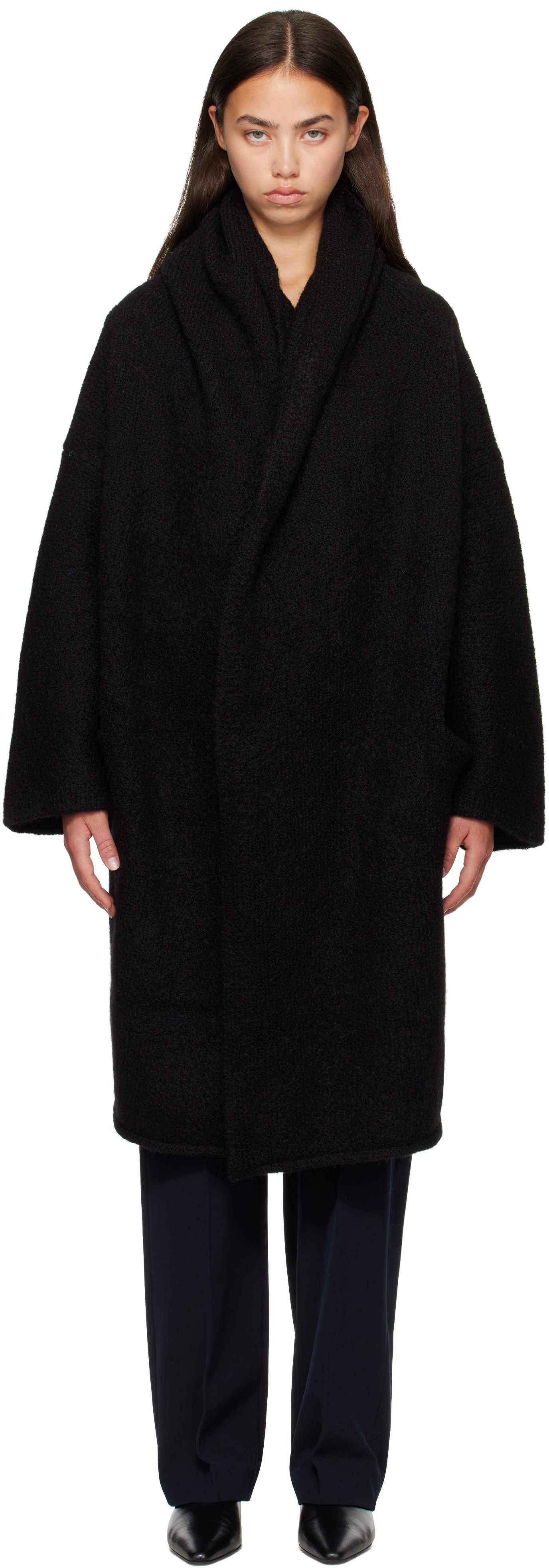 Lauren Manoogian: Black Capote Coat | SSENSE