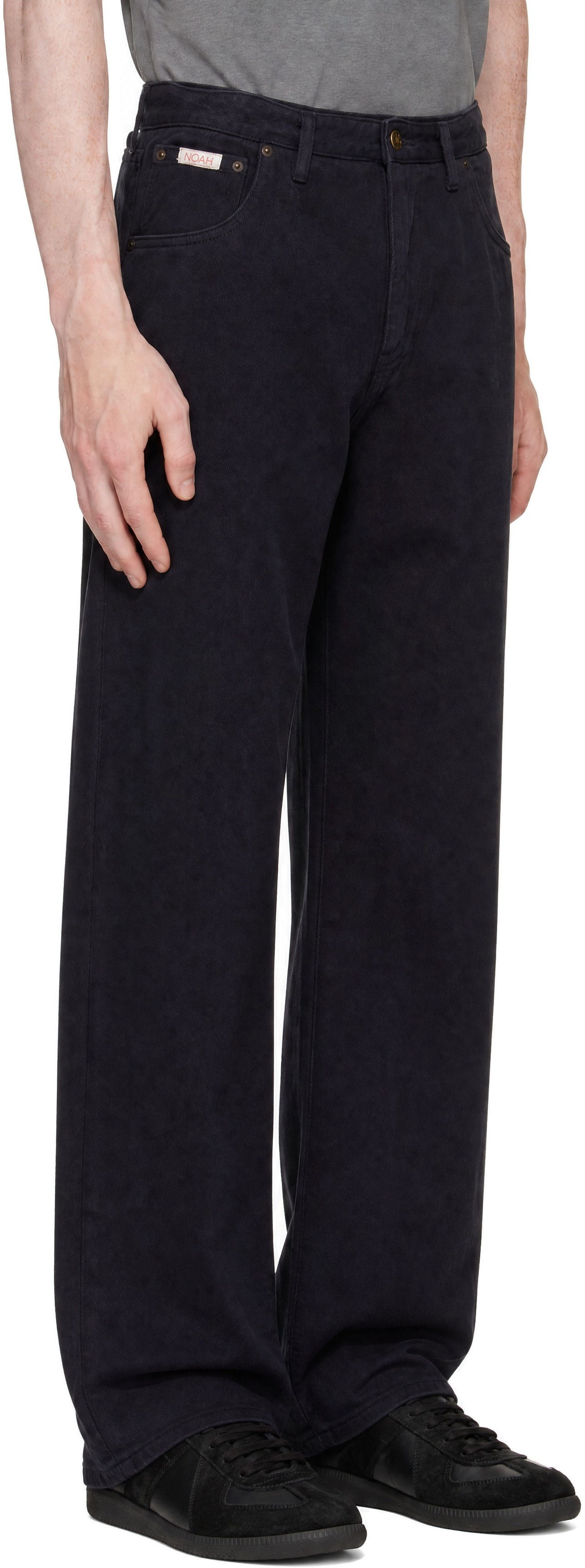 Noah - Purple Brushed Pleated Jeans