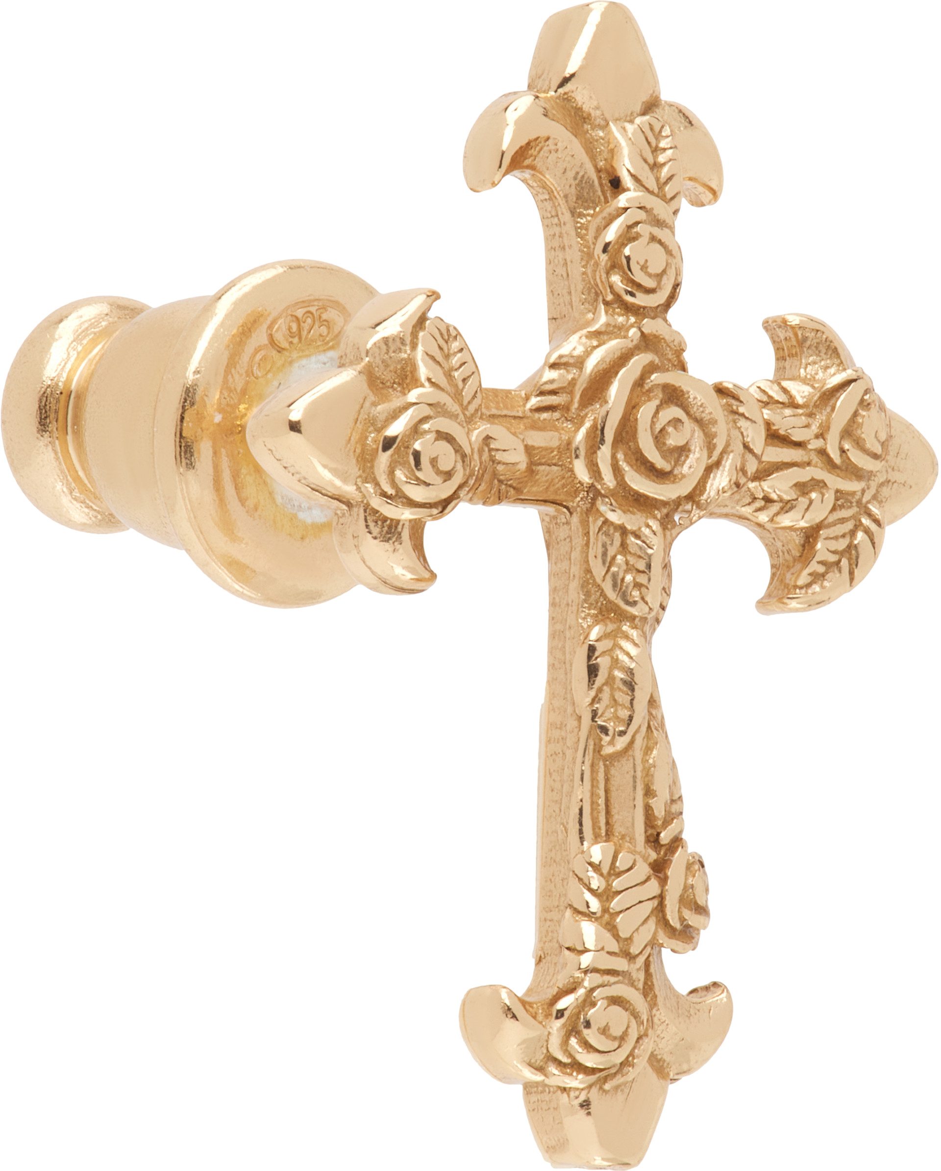 Emanuele Bicocchi - Rose Cross Stud Single Earring