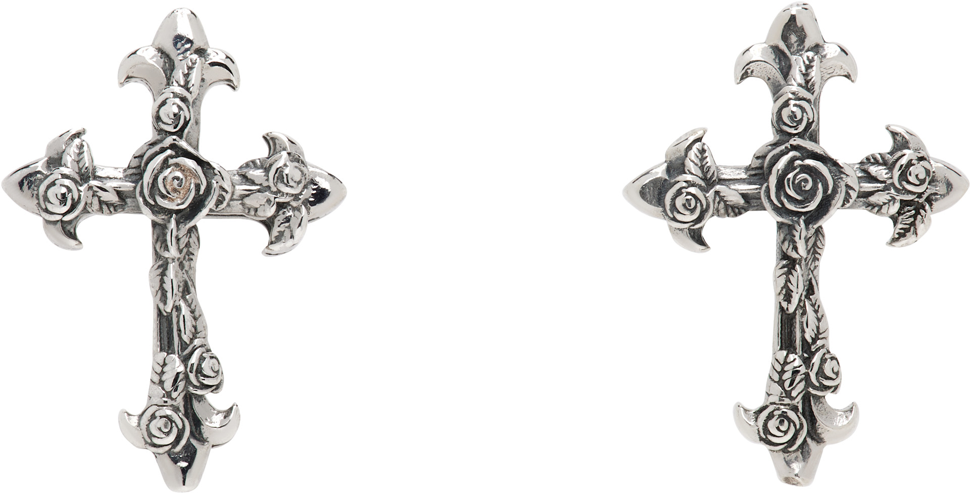 Emanuele Bicocchi - Rose Cross Stud Earrings