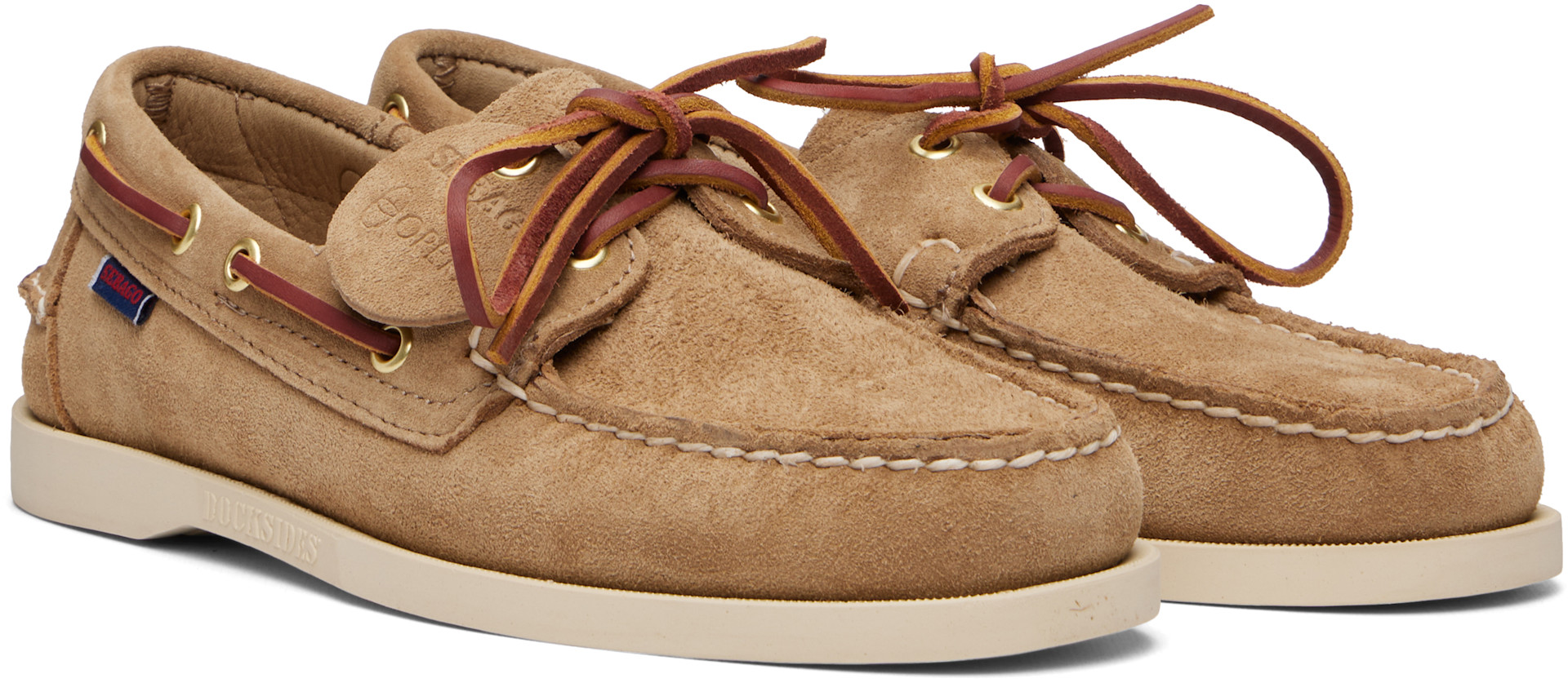 Sebago: ベージュ Portland Artisan Ox デッキシューズ | SSENSE 日本