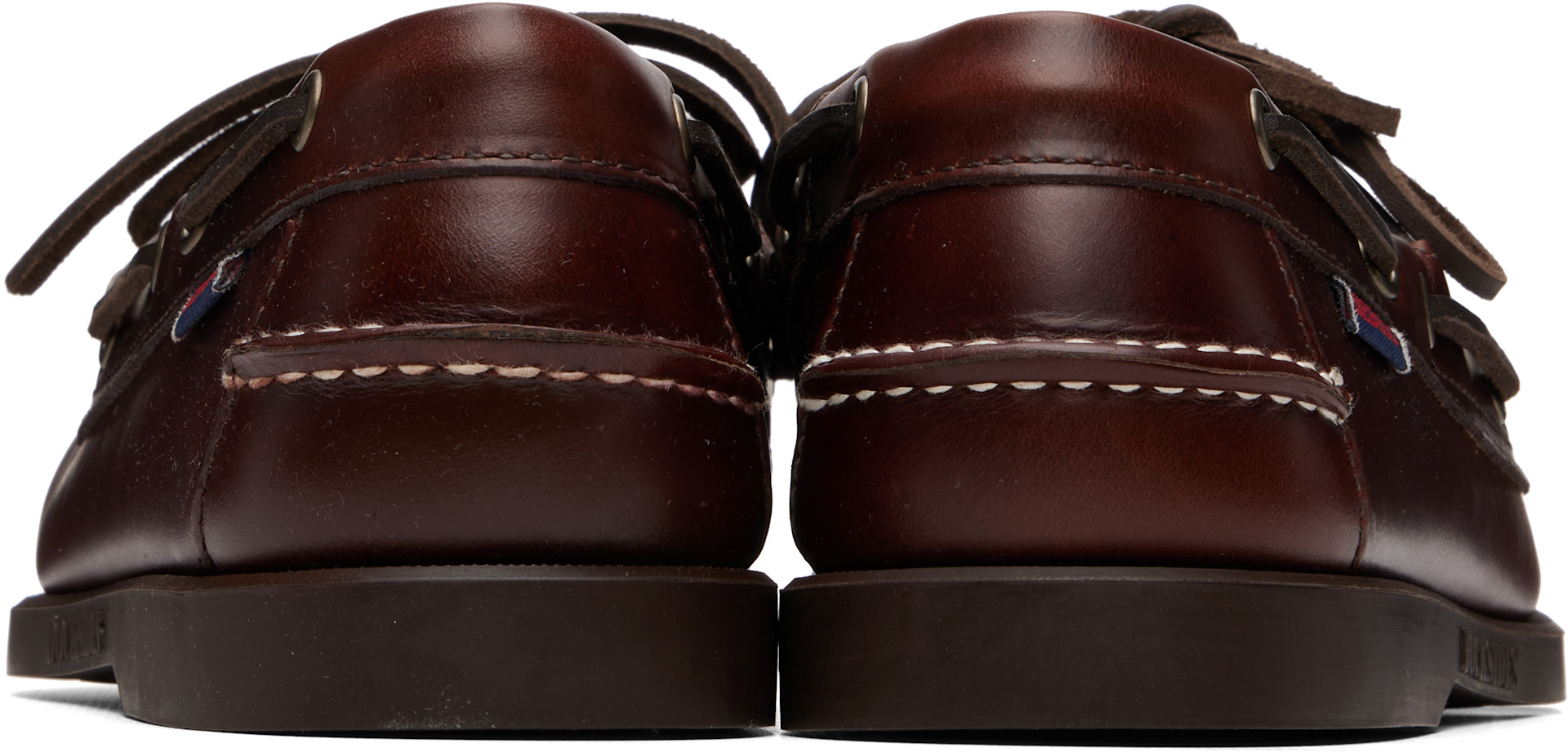 Sebago: ブラウン Docksides Portland Waxed デッキシューズ | SSENSE 日本