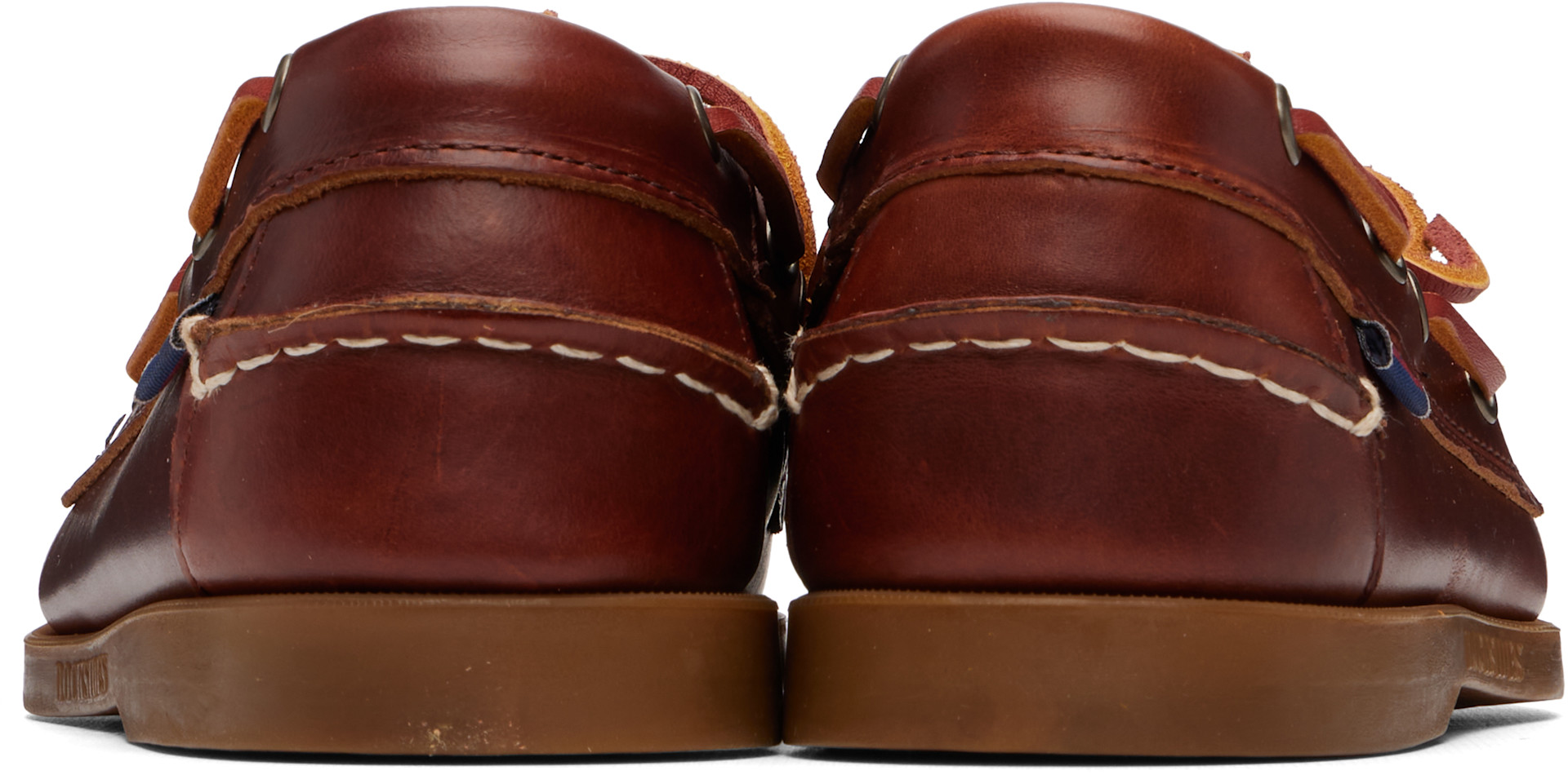 Sebago: ブラウン Docksides Portland Waxed デッキシューズ | SSENSE 日本