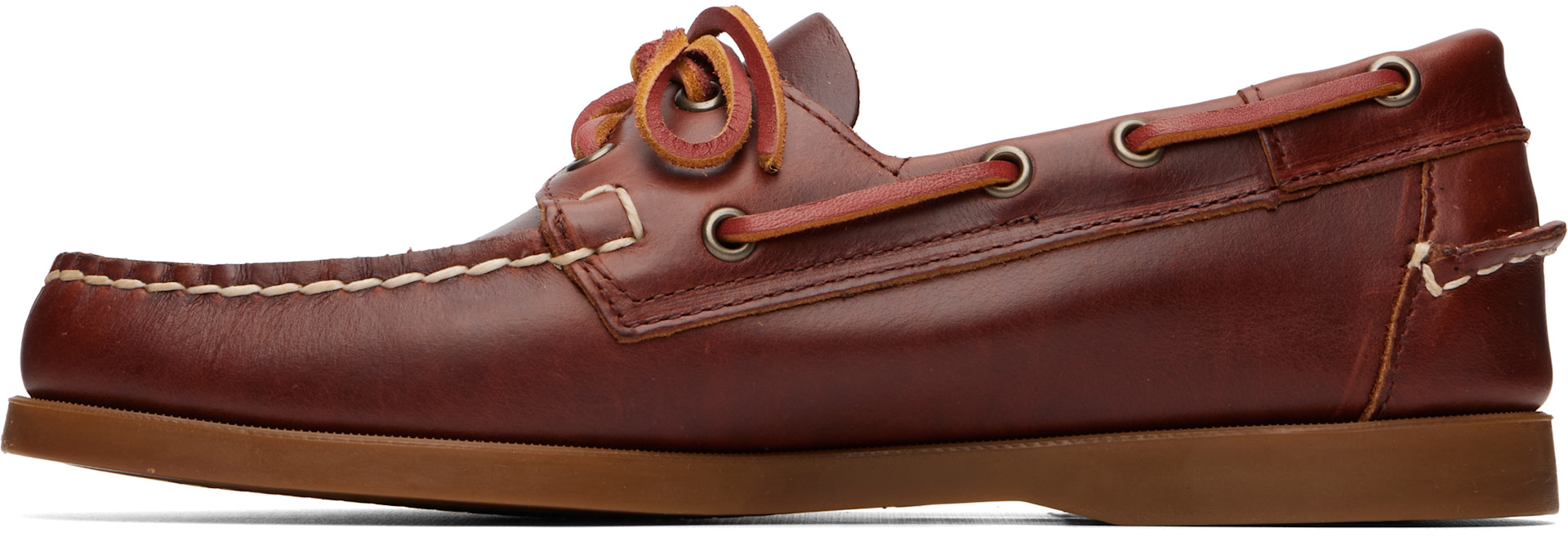 Sebago: ブラウン Docksides Portland Waxed デッキシューズ | SSENSE 日本