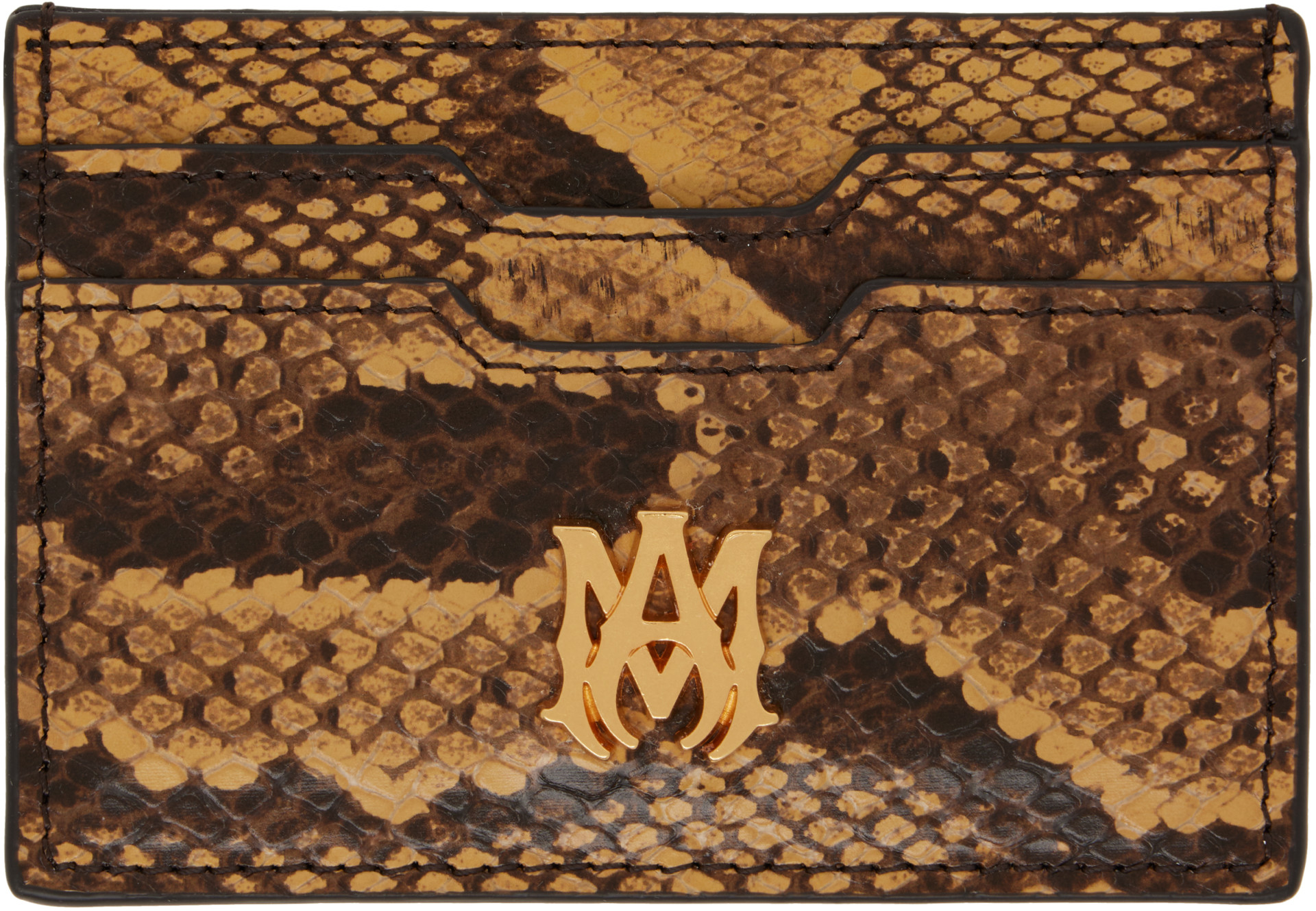 AMIRI - Brown Python Embossed Card Holder