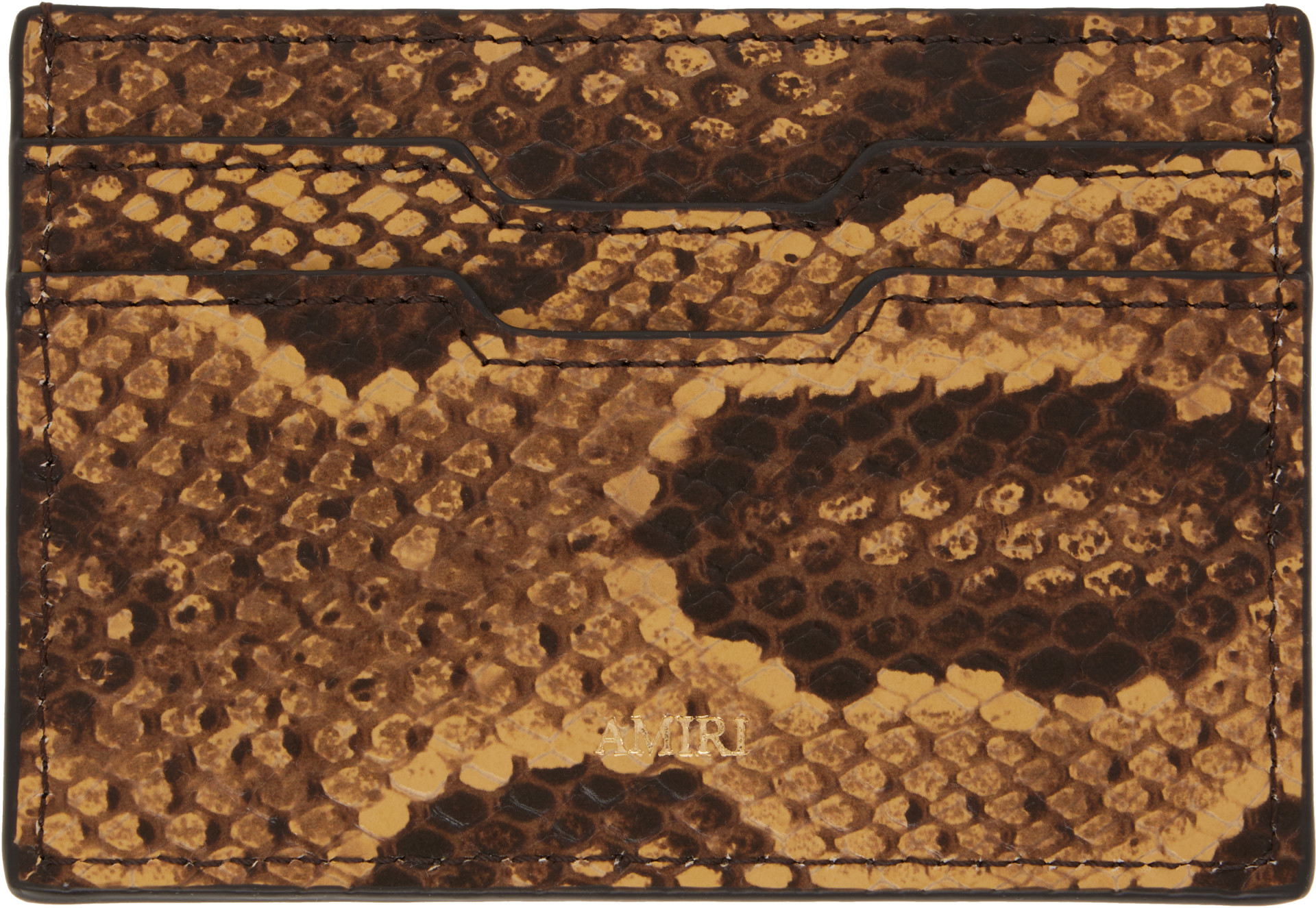 AMIRI - Brown Python Embossed Card Holder