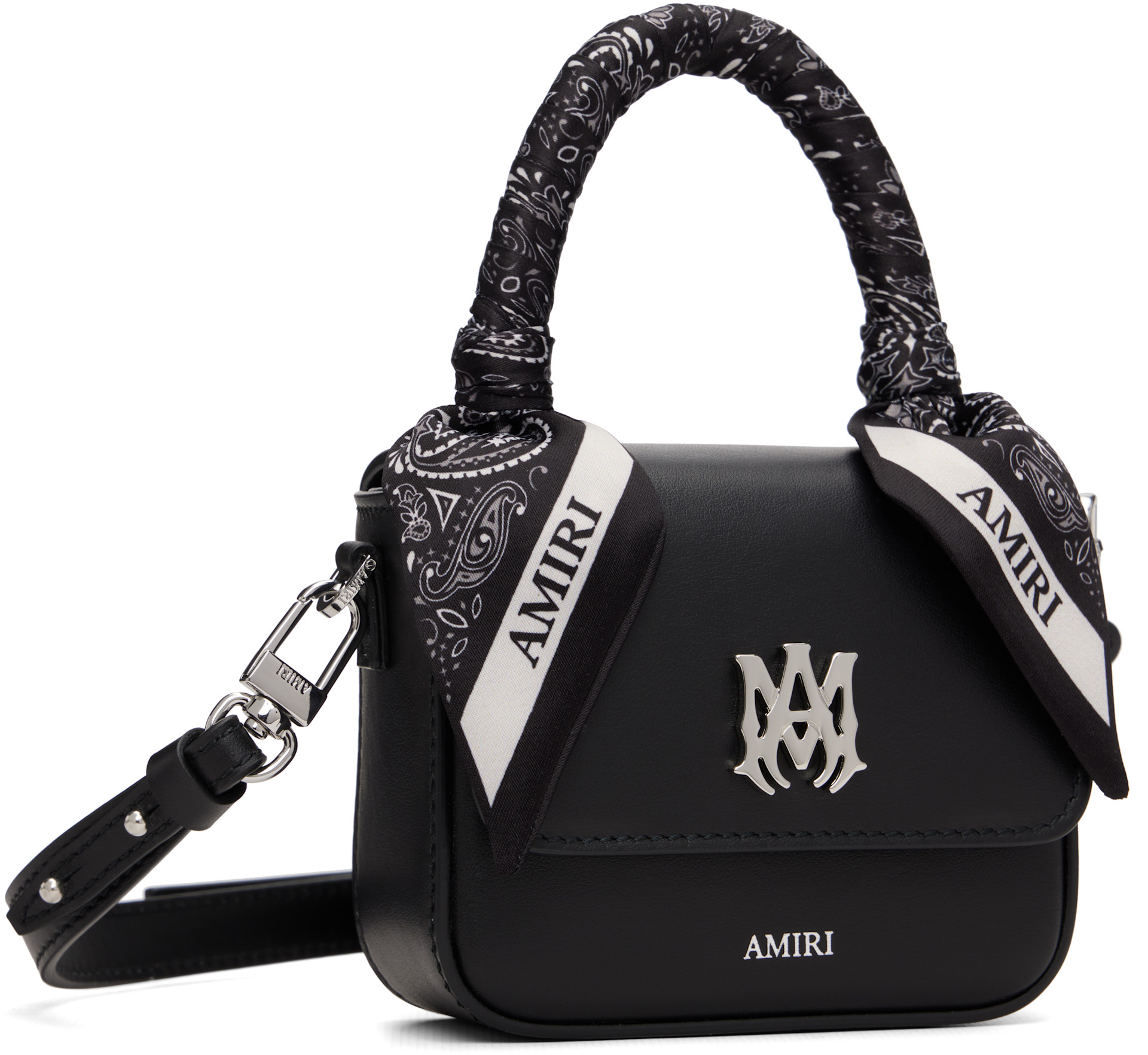 AMIRI - Nano sac noir à monogramme