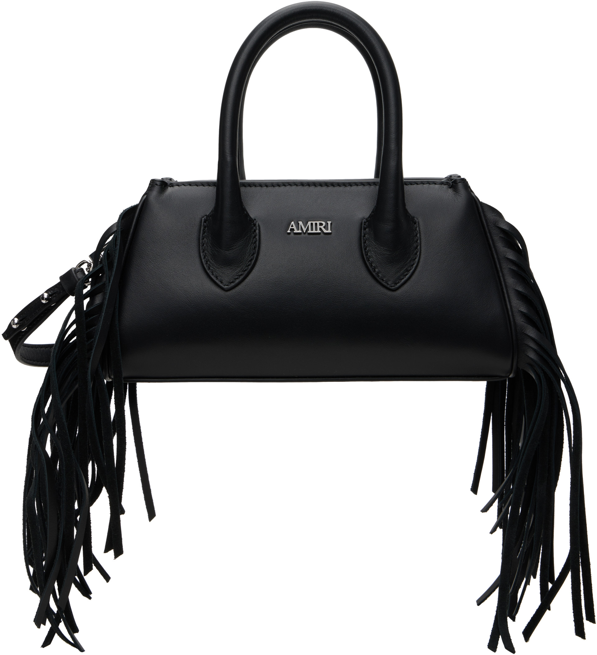 AMIRI - Micro sac Honey noir à franges