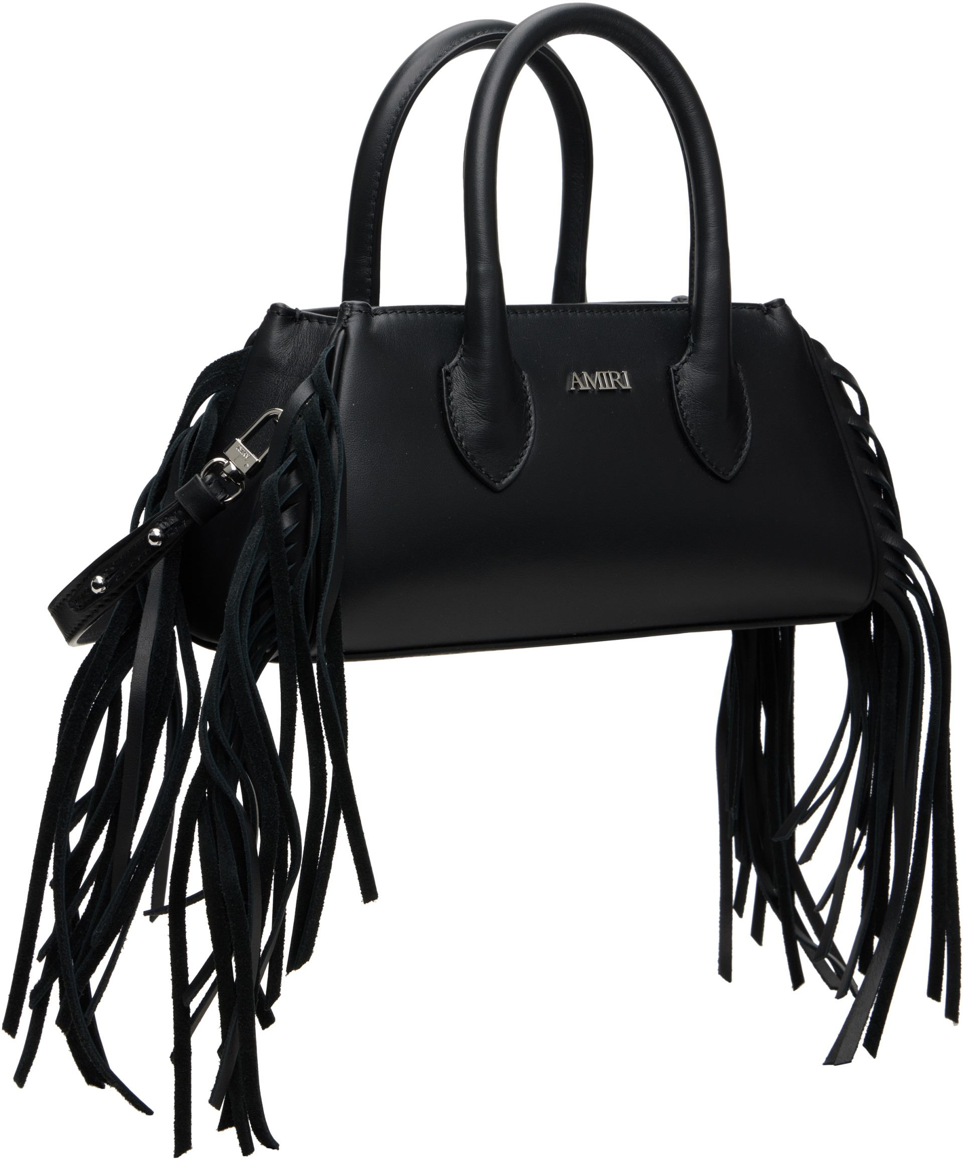 AMIRI - Micro sac Honey noir à franges