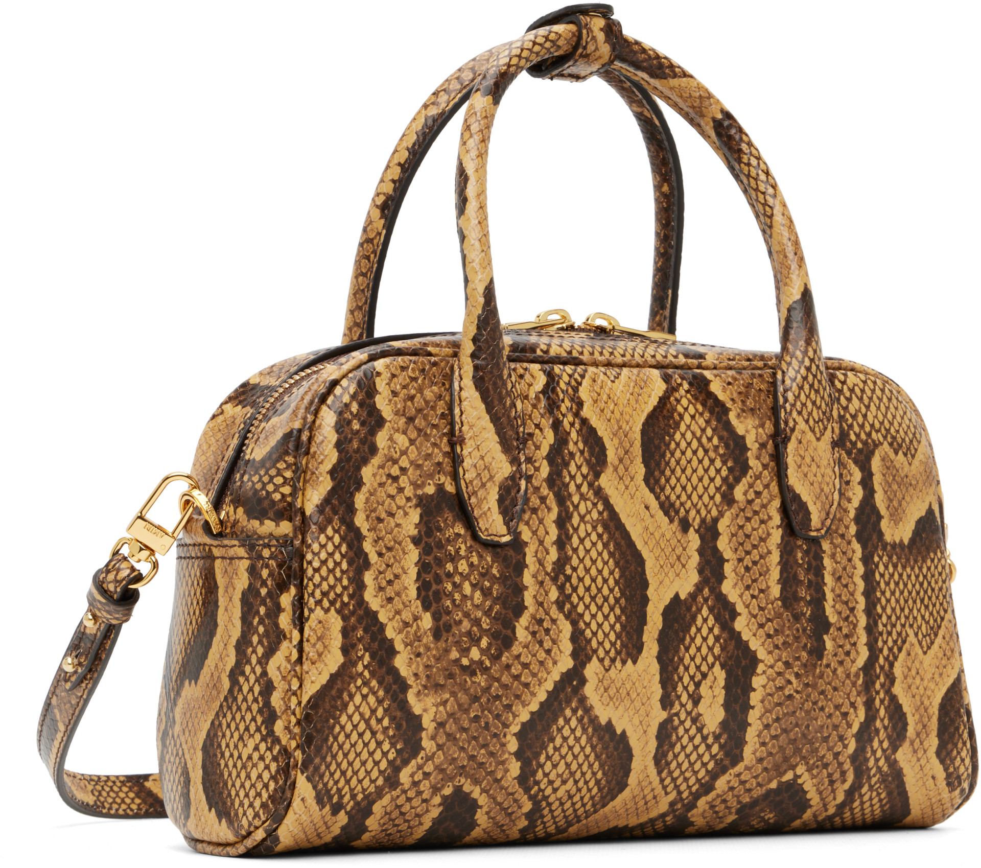 AMIRI - Brown Python MA Bowling Bag
