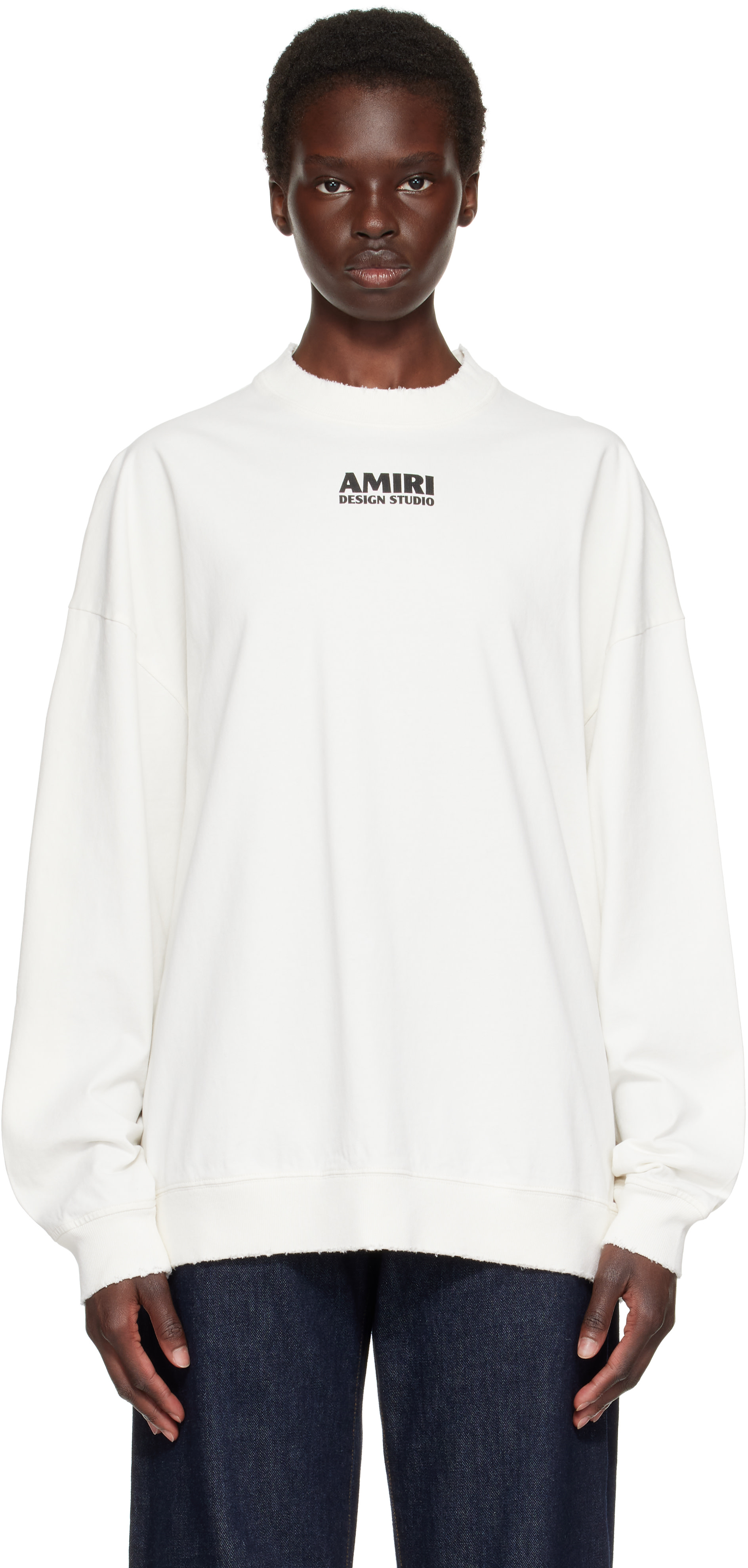 AMIRI - 오프 화이트 1994 크루 스웨트셔츠