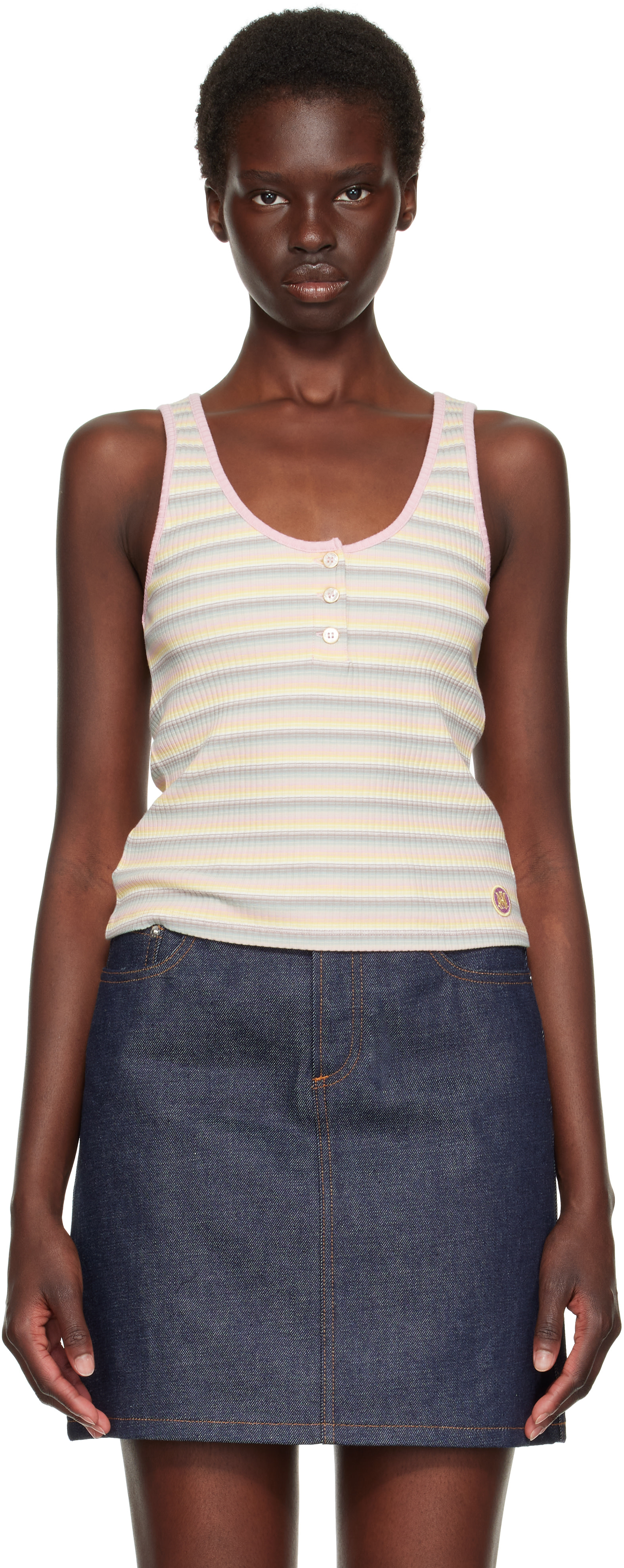 AMIRI: Multicolor MA Striped Tank Top | SSENSE
