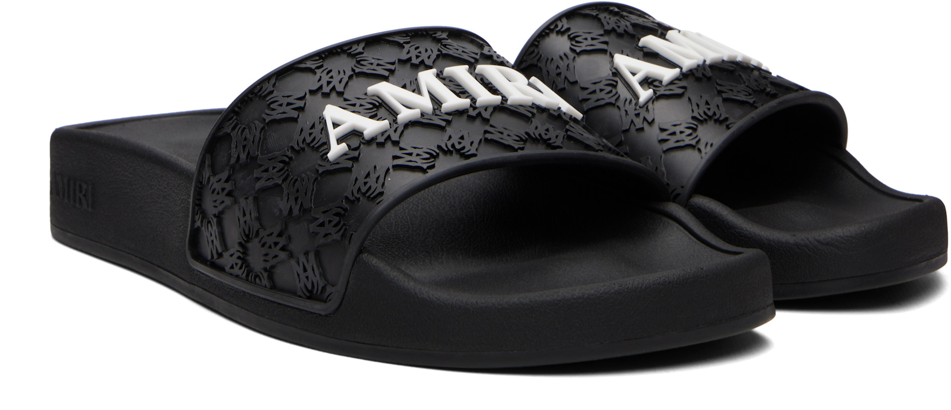 AMIRI: Black MA Quad Pool Slides | SSENSE