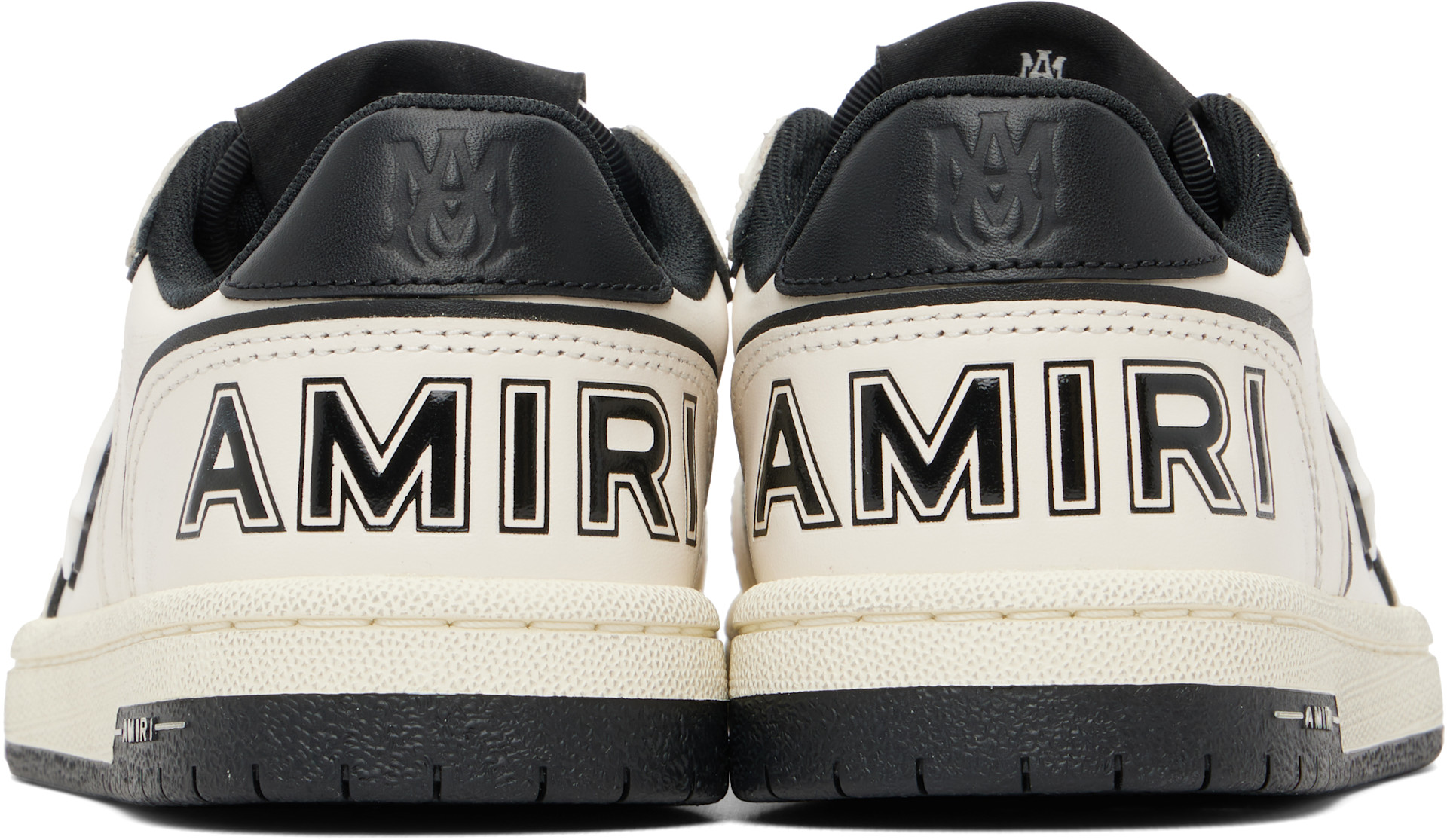 AMIRI: Off-White & Black Newport Sneakers | SSENSE