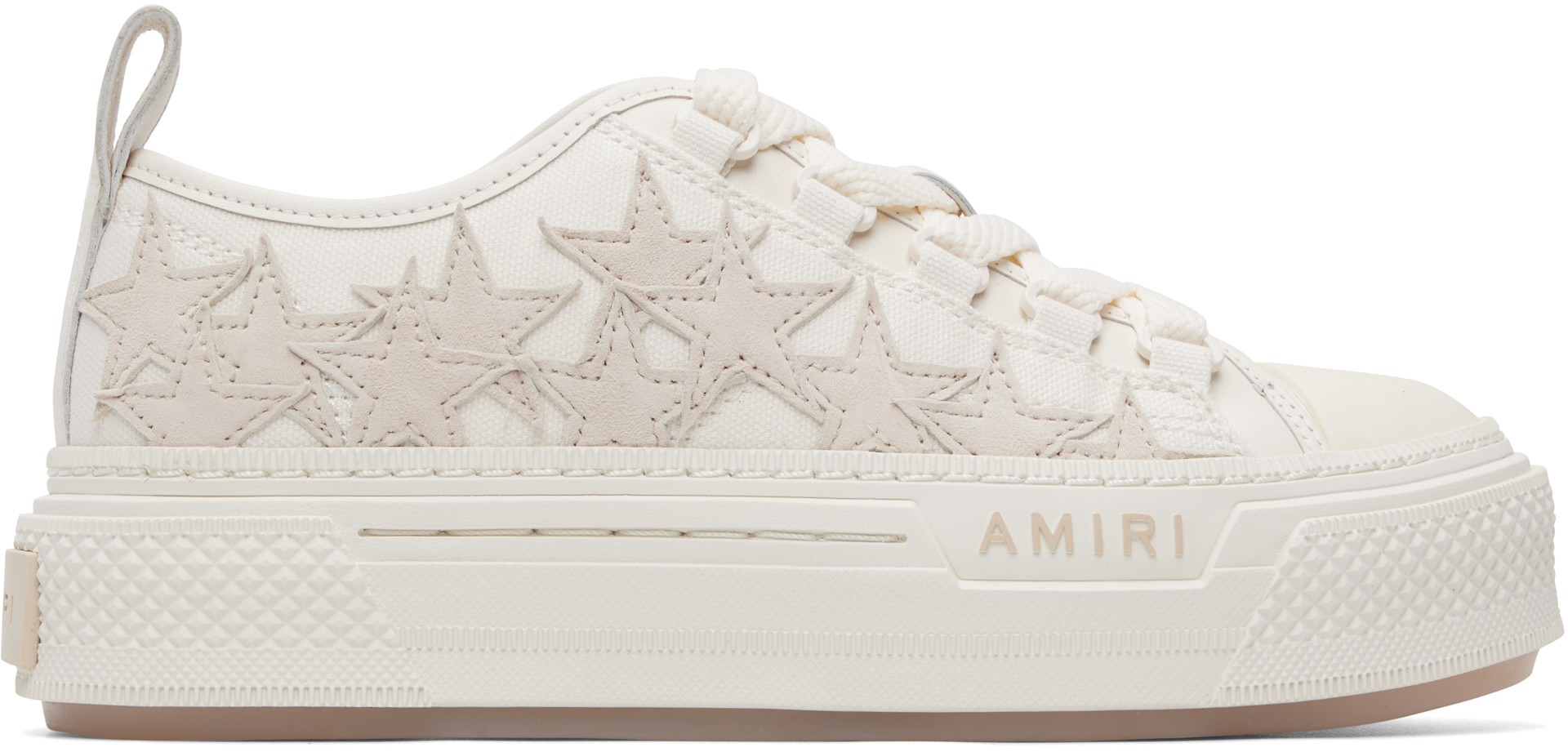 AMIRI White Leather Low-Top Sneakers with Gold Hardware Amiri Staduim Low Top Women main image 2