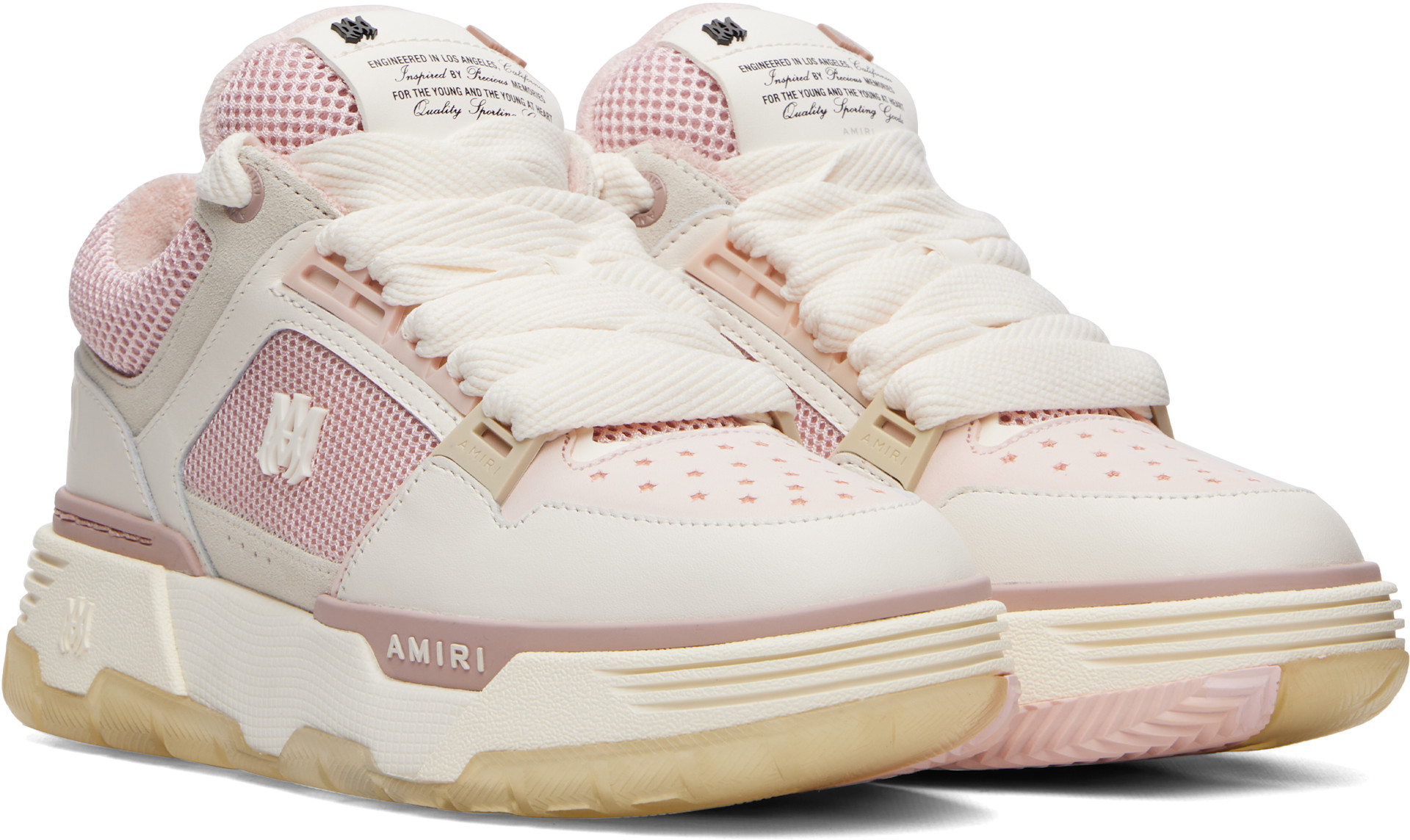 AMIRI - Baskets MA-1 rose et blanc