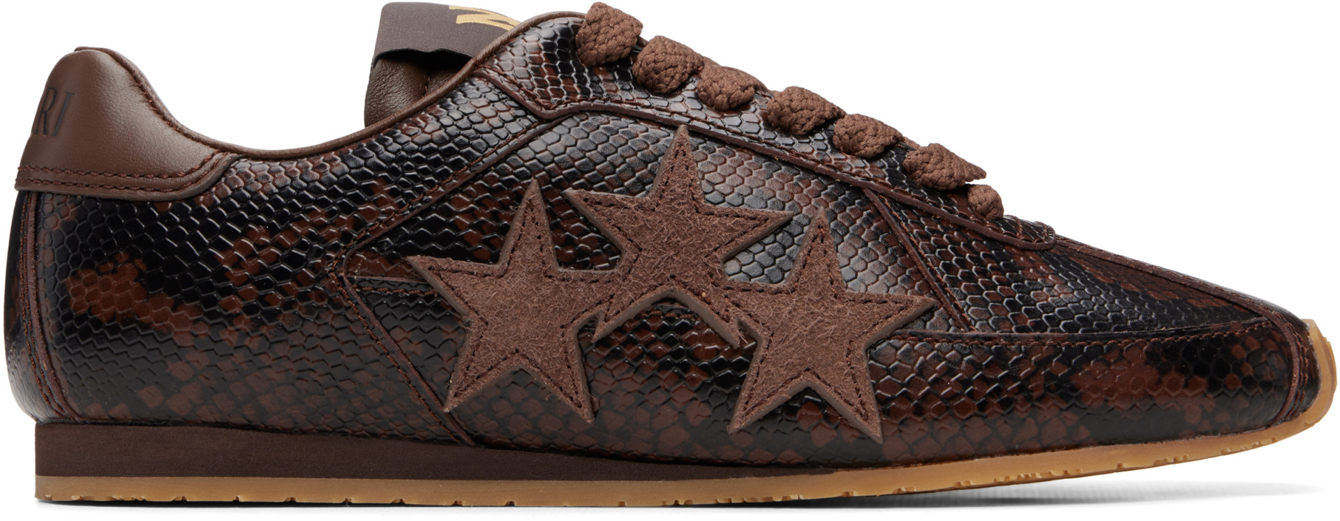 AMIRI - Brown Python Pacific Flat Sneakers