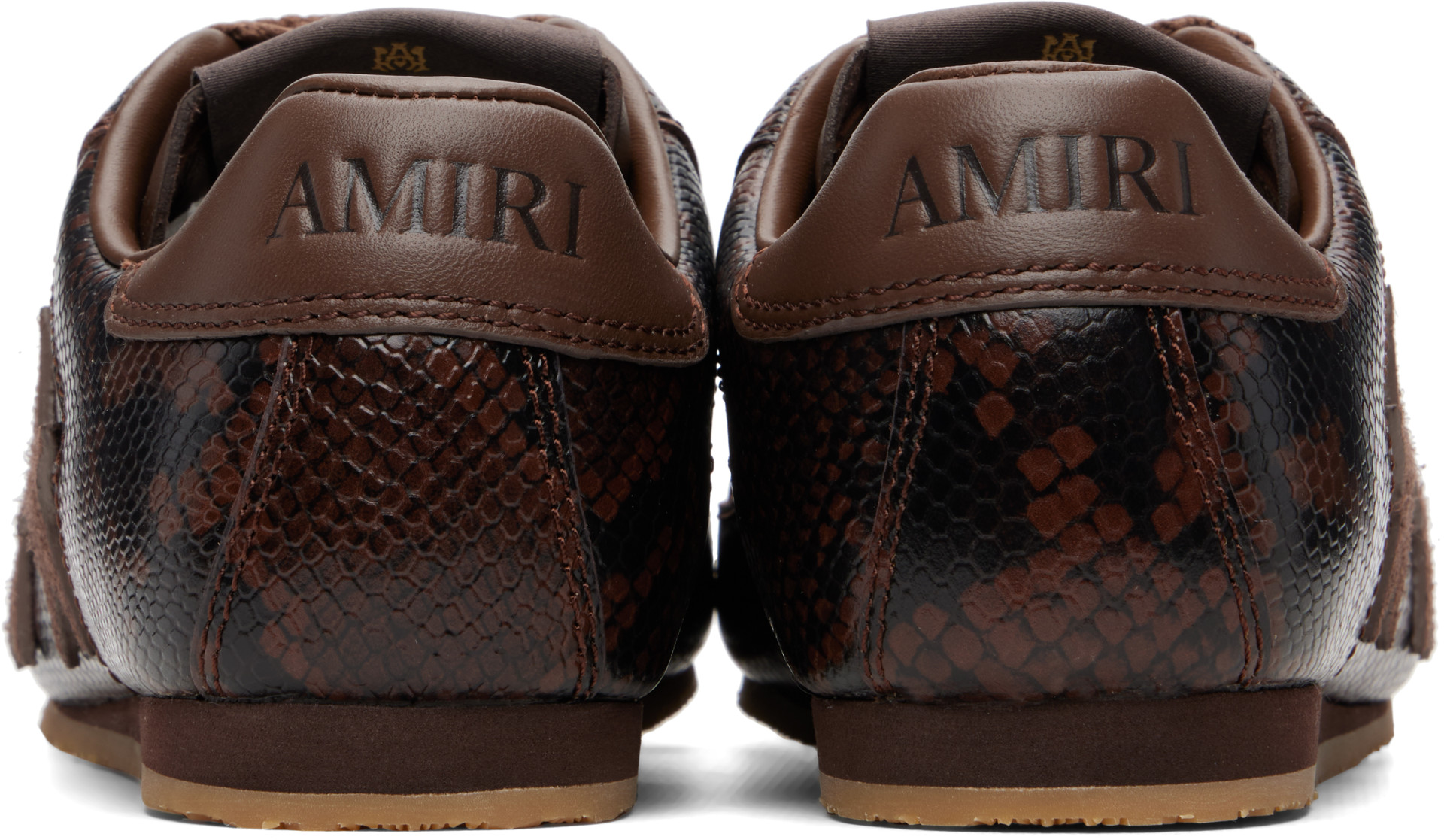 AMIRI - Brown Python Pacific Flat Sneakers