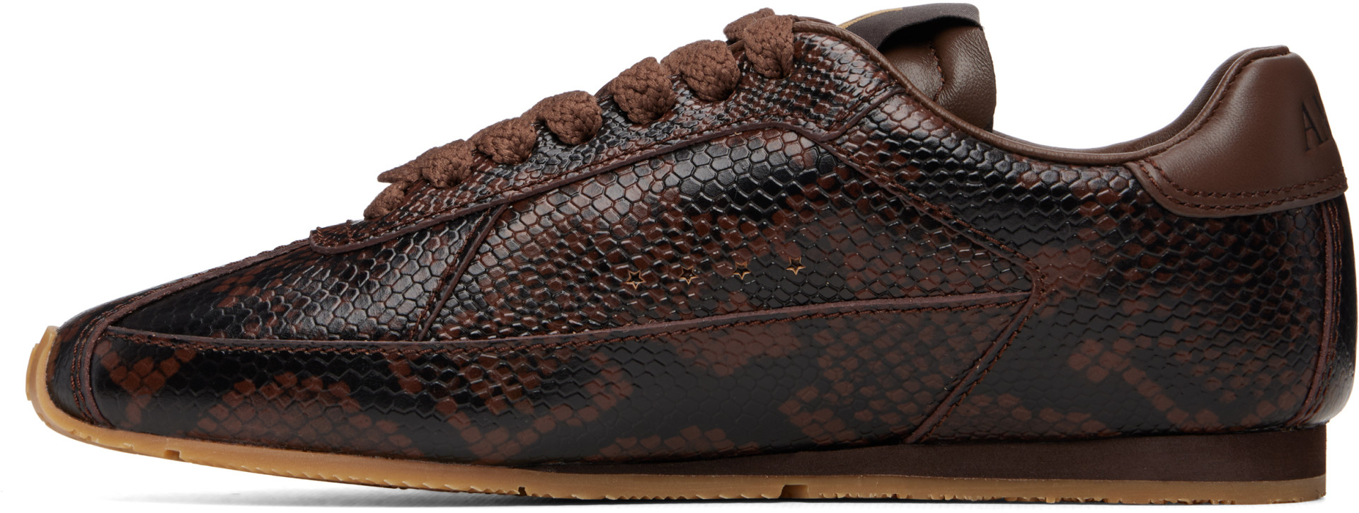 AMIRI - Brown Python Pacific Flat Sneakers