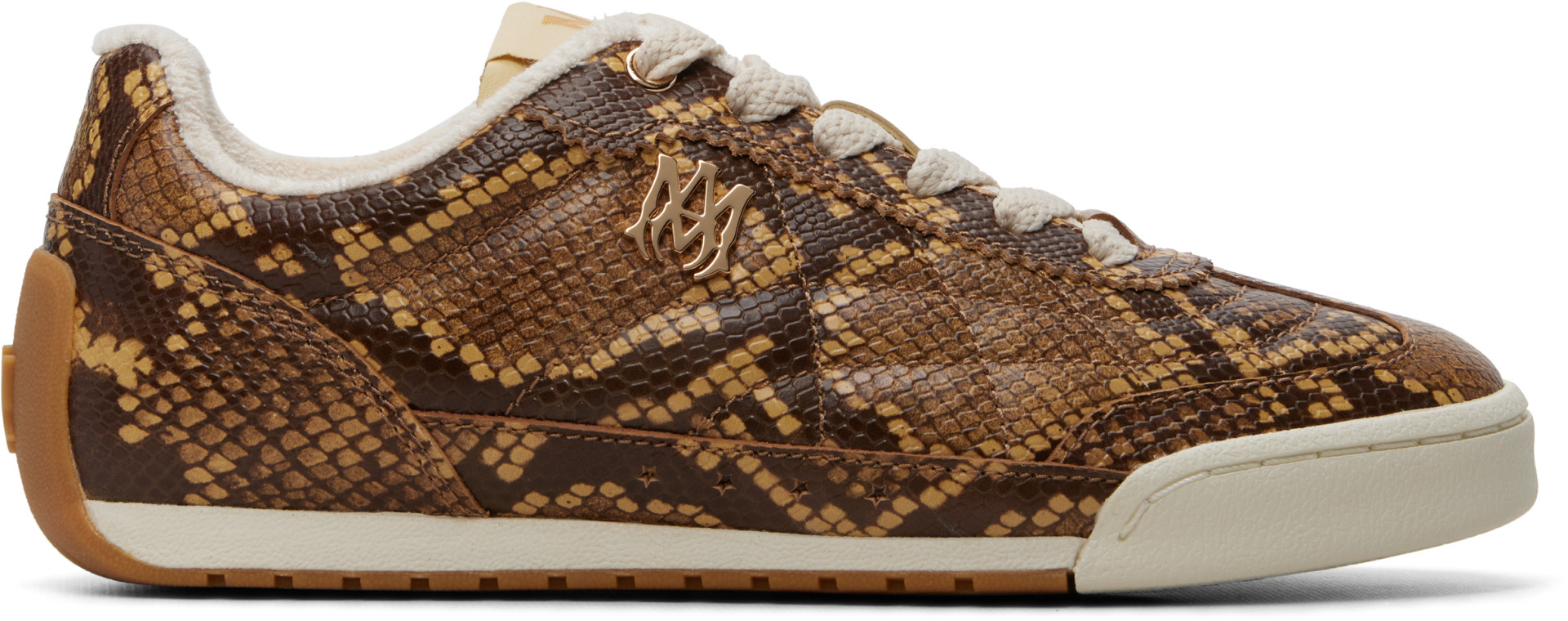 AMIRI - Brown Python Embossed Coastline Sneakers