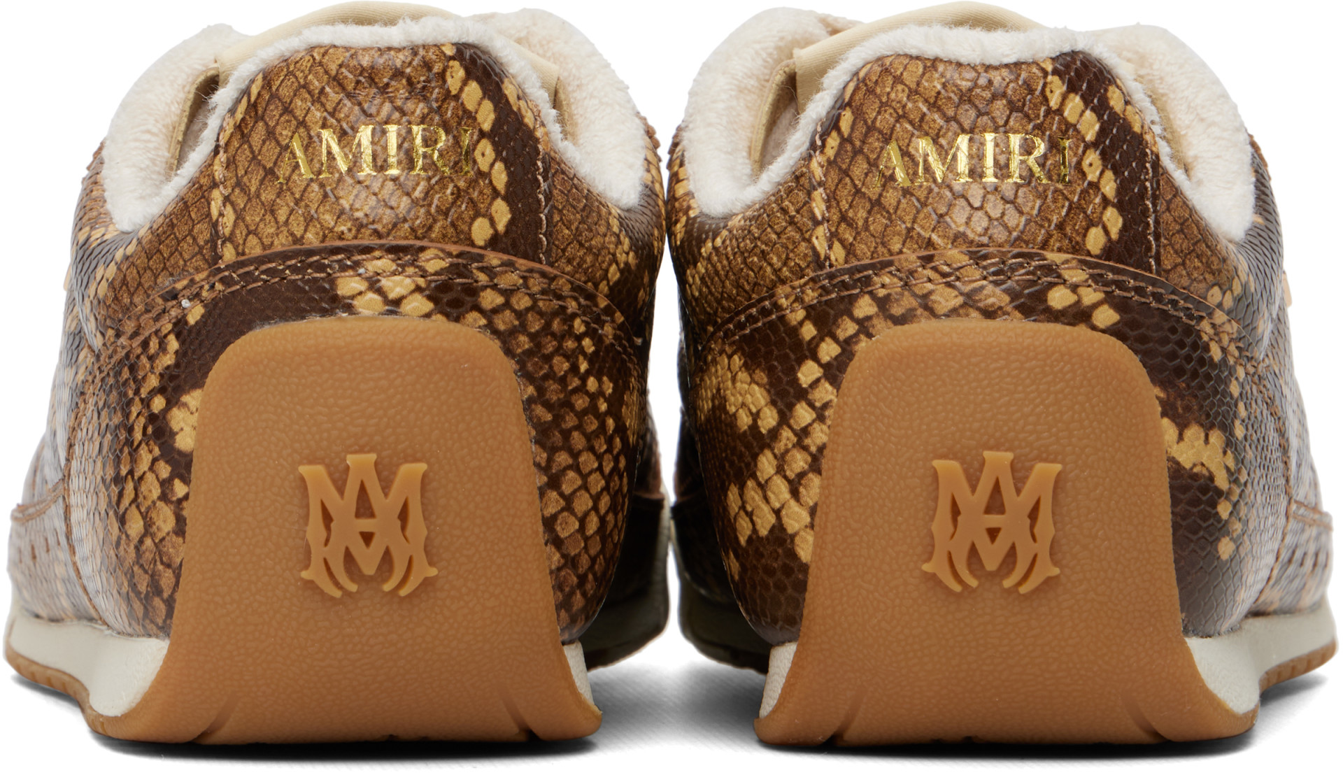 AMIRI - Brown Python Embossed Coastline Sneakers