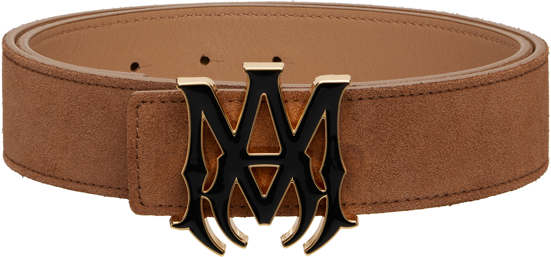 AMIRI - 블라운 MA 스웨이드 4cm 벨트