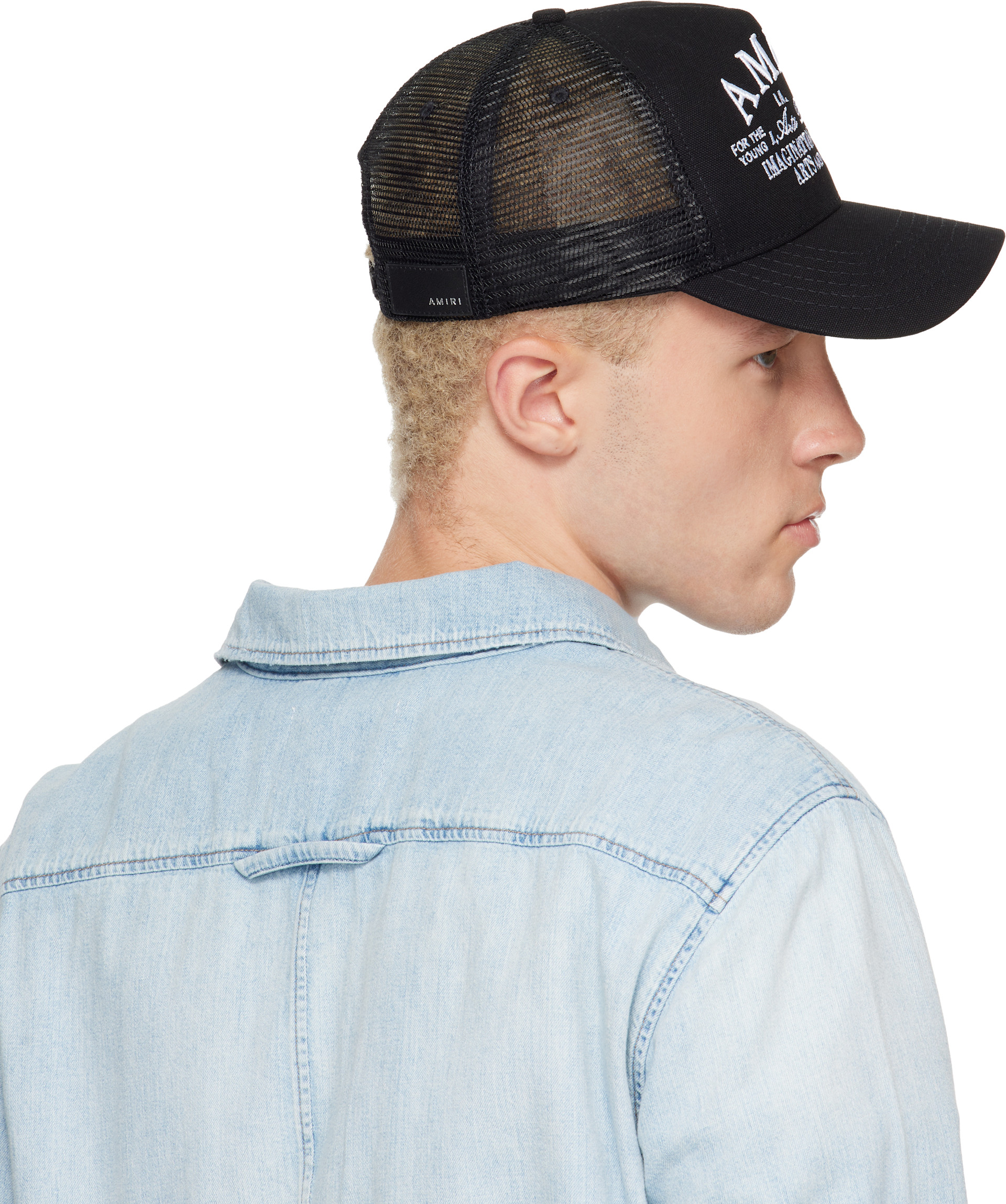 AMIRI: Black 'Arts District' Trucker Cap | SSENSE Canada