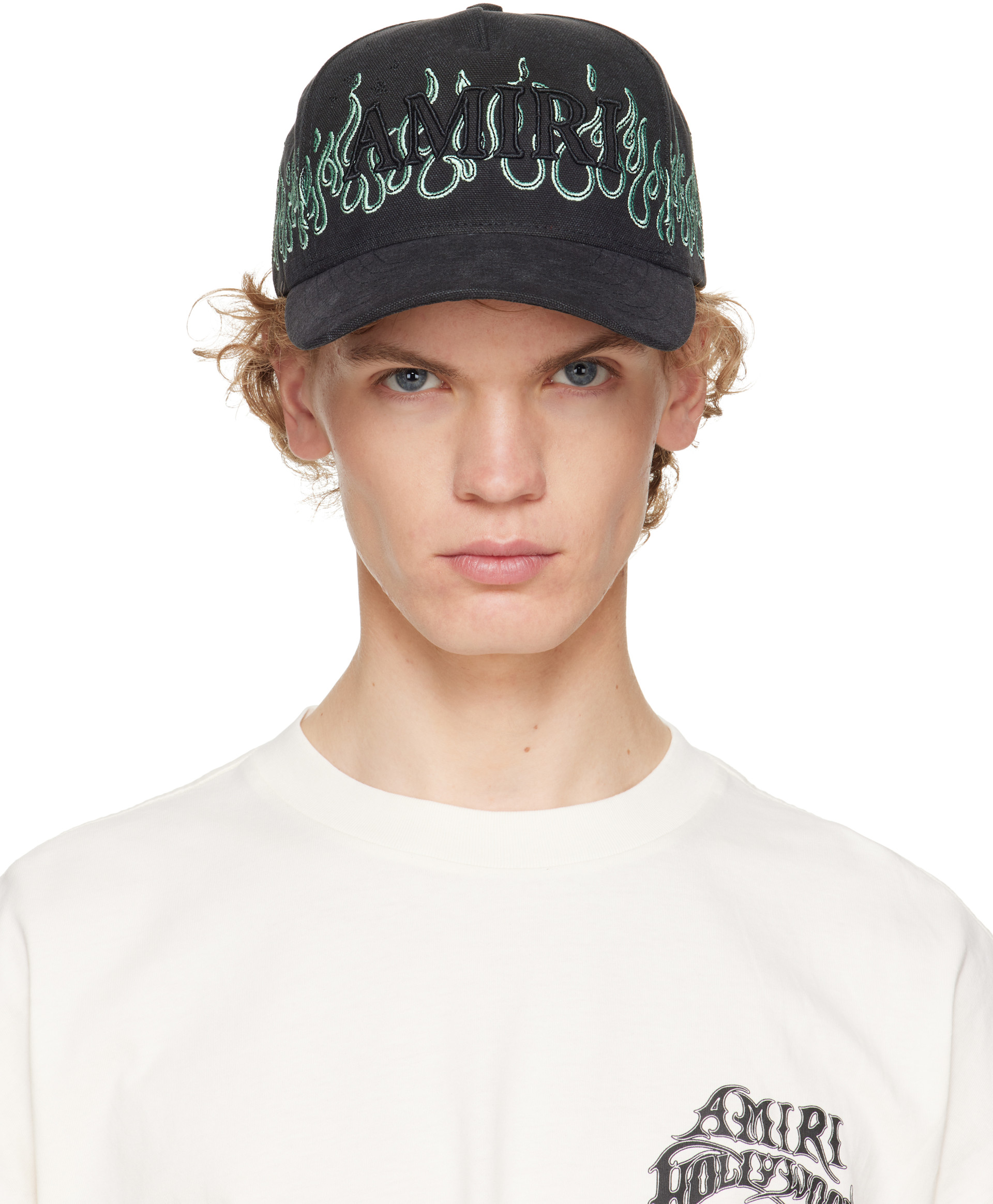 AMIRI - Black Flames Baseball Cap