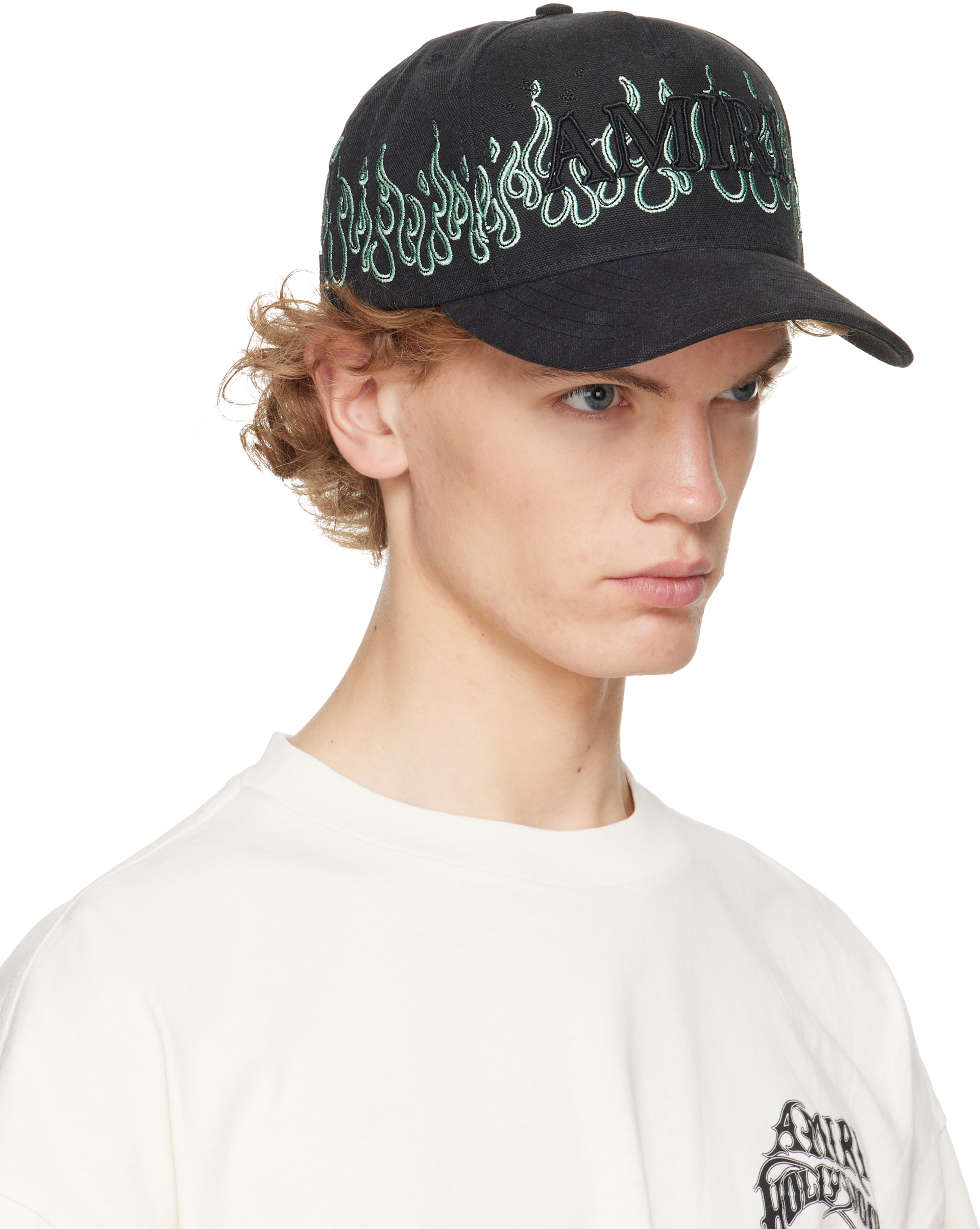 AMIRI - Black Flames Baseball Cap