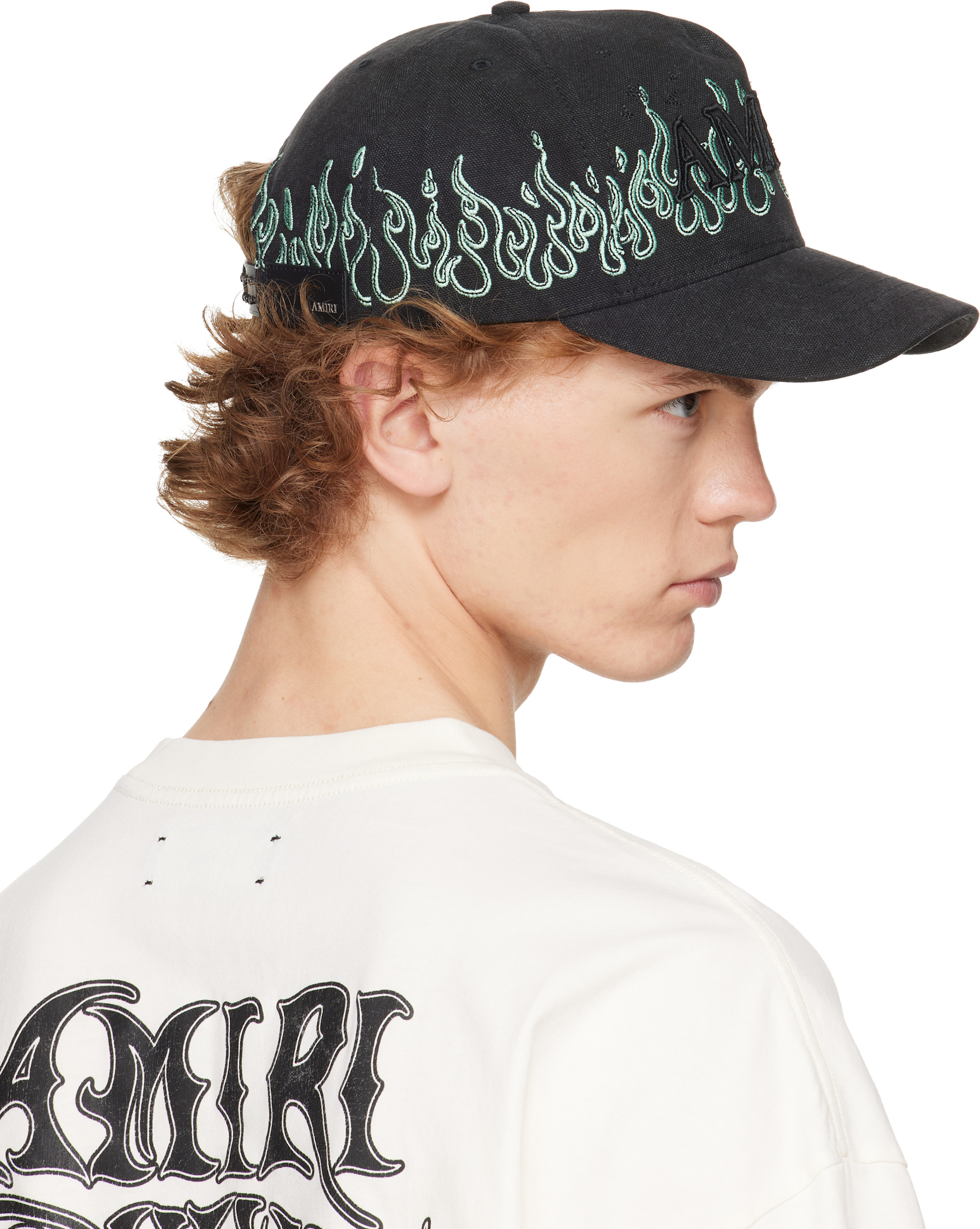 AMIRI - Black Flames Baseball Cap