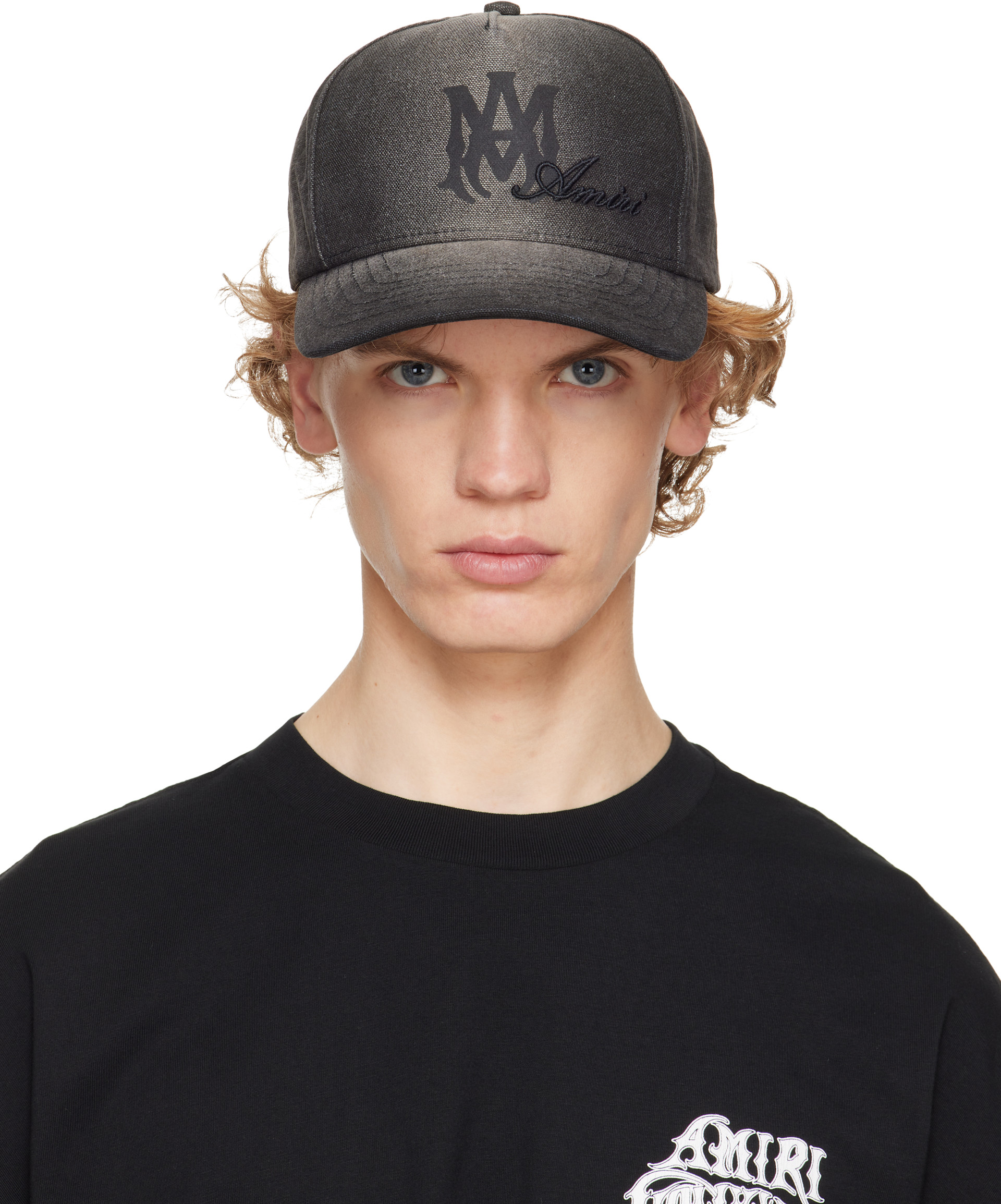 AMIRI - Black 'MA' Script Canvas Cap
