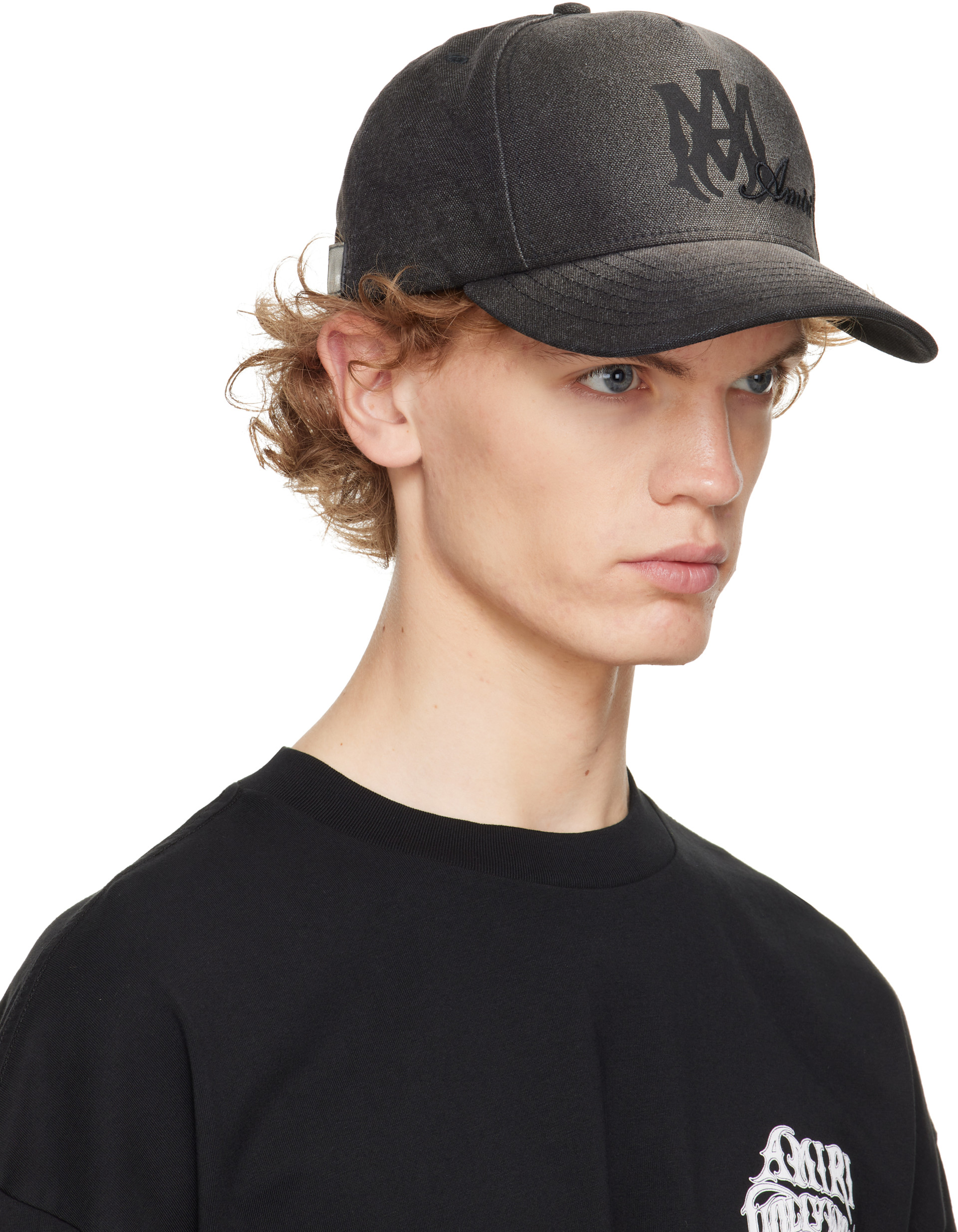 AMIRI - Black 'MA' Script Canvas Cap