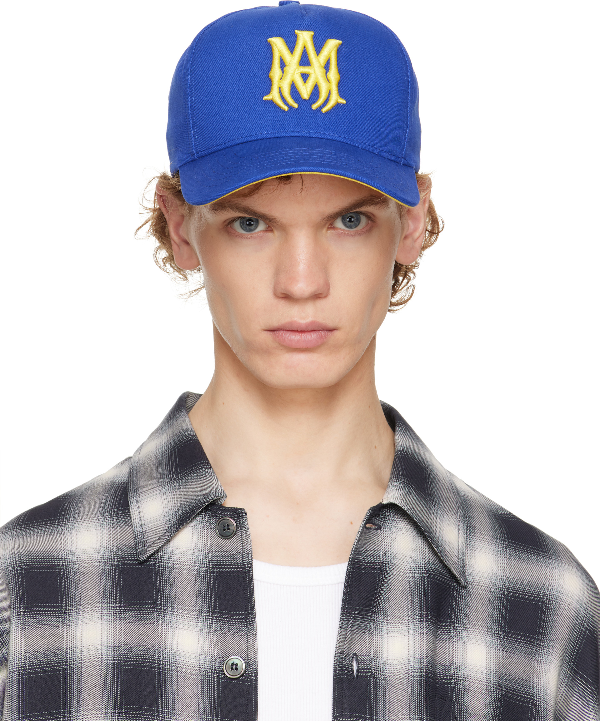 AMIRI - Blue 'MA' Cotton Cap