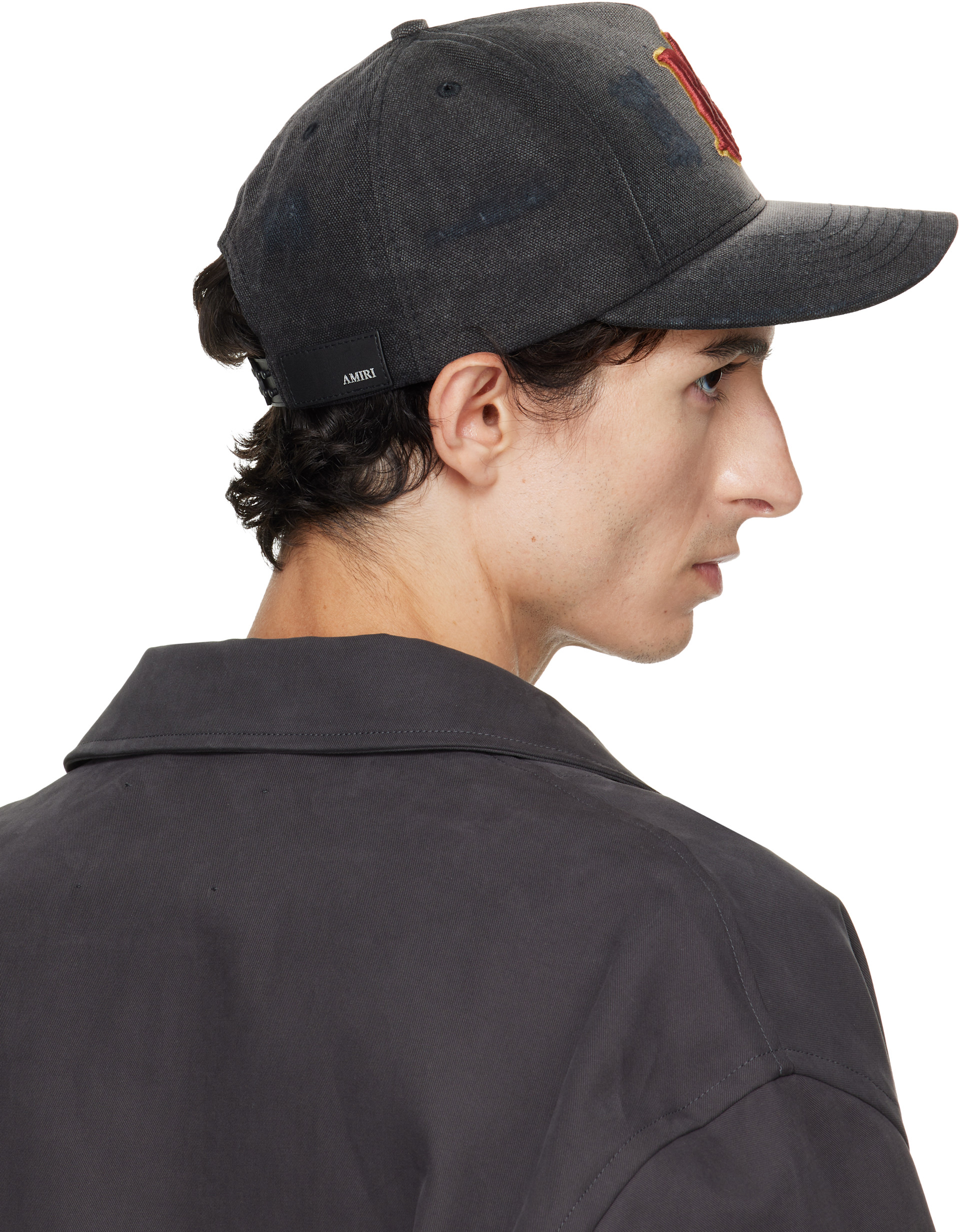 AMIRI - Black MA Outline Canvas Cap