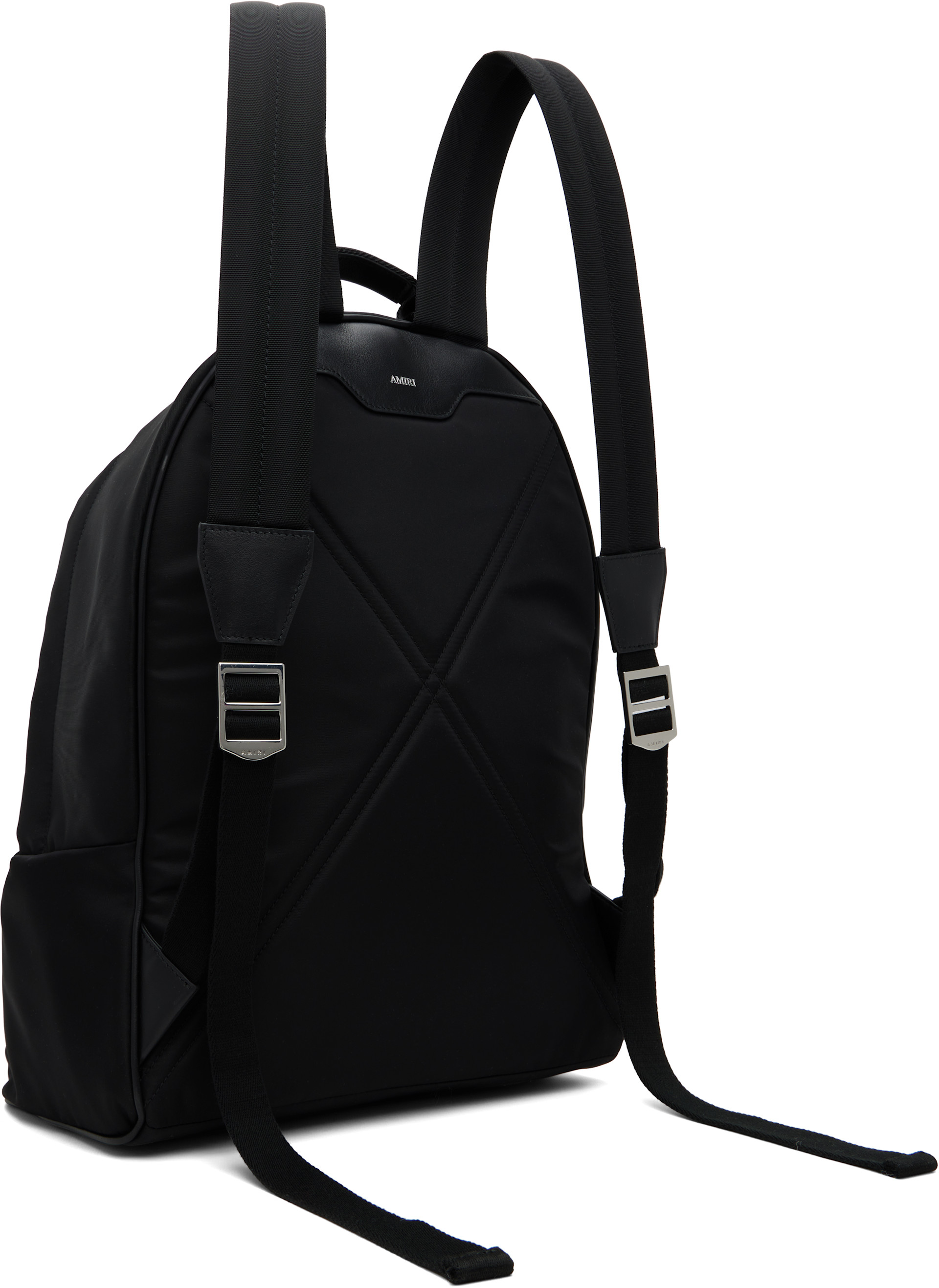 AMIRI - Black Logo Patch Nylon Backpack
