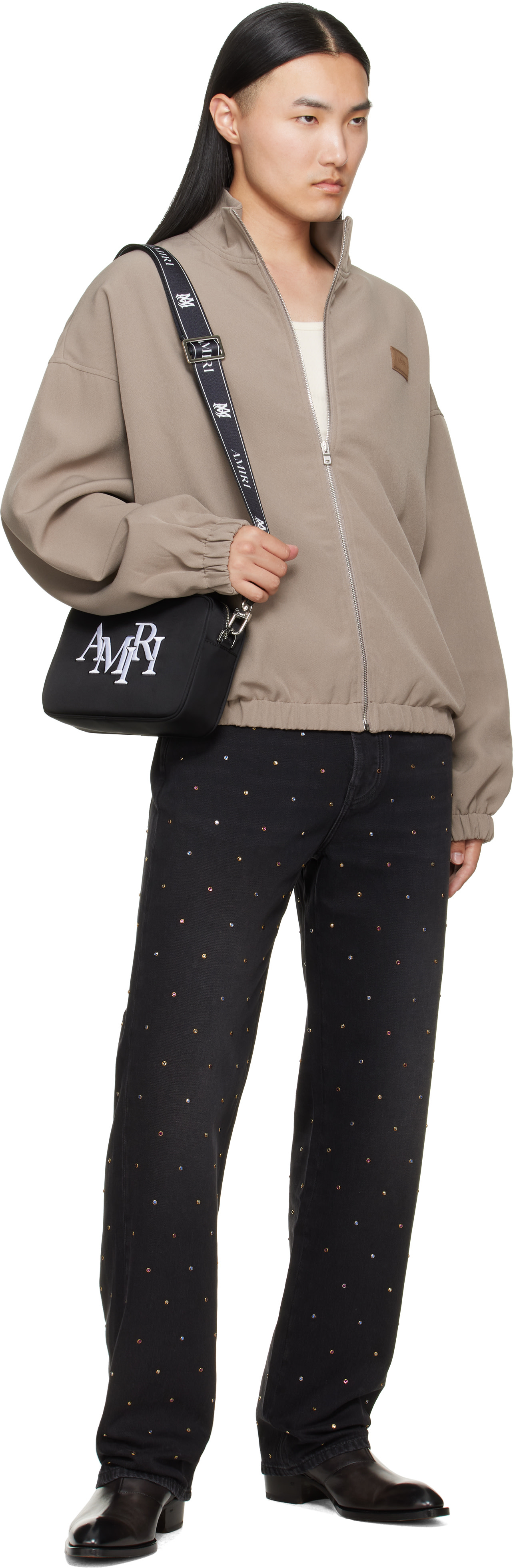 AMIRI - Sac caméra noir à logo décalé