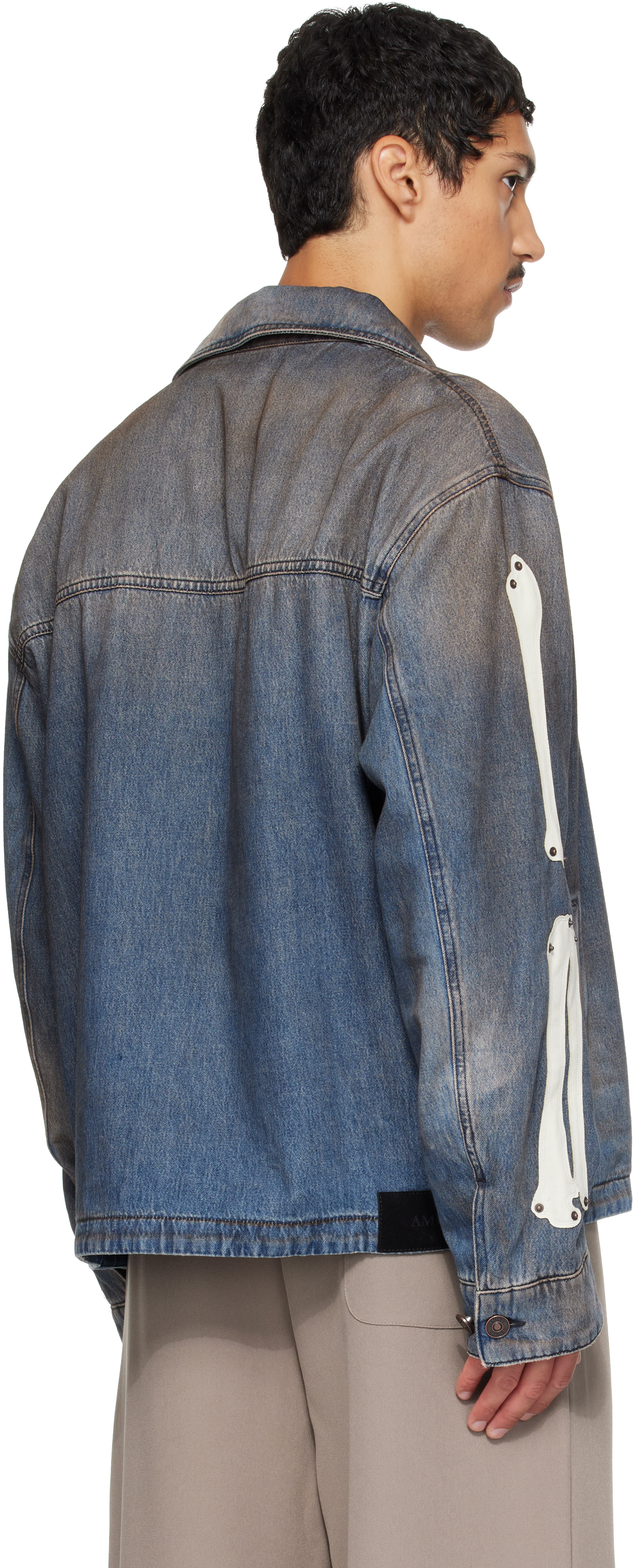 AMIRI - Blue Bones Denim Blouson Jacket