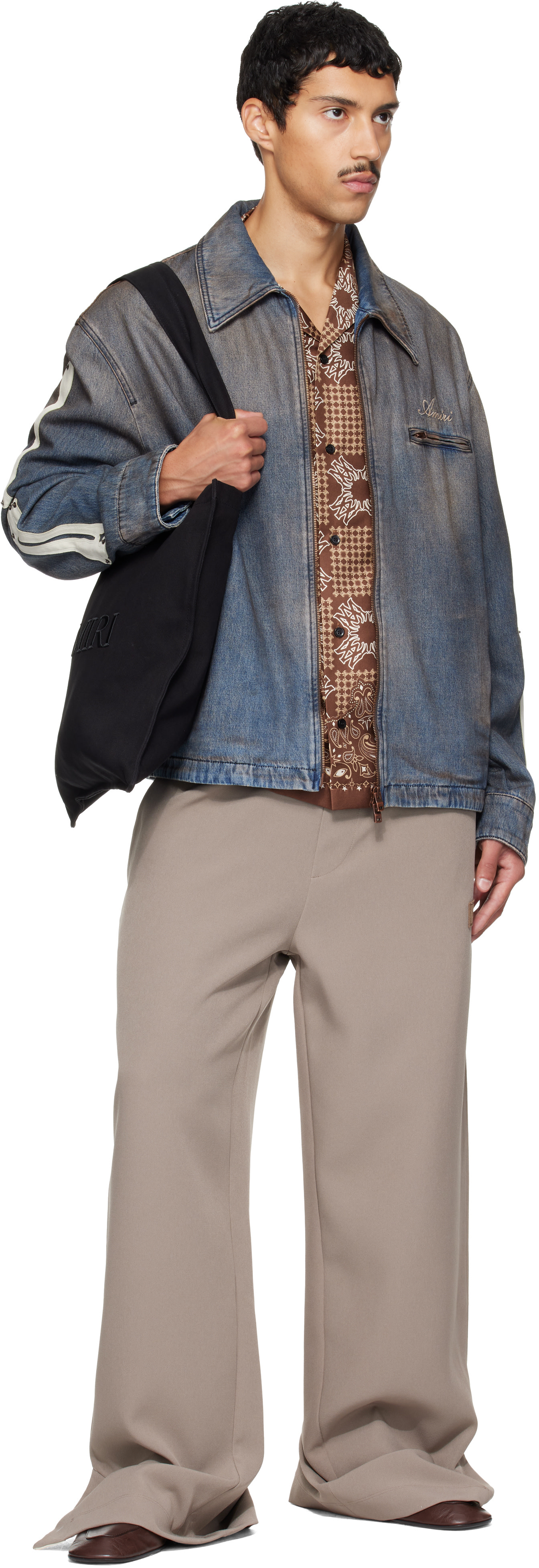 AMIRI - Blue Bones Denim Blouson Jacket