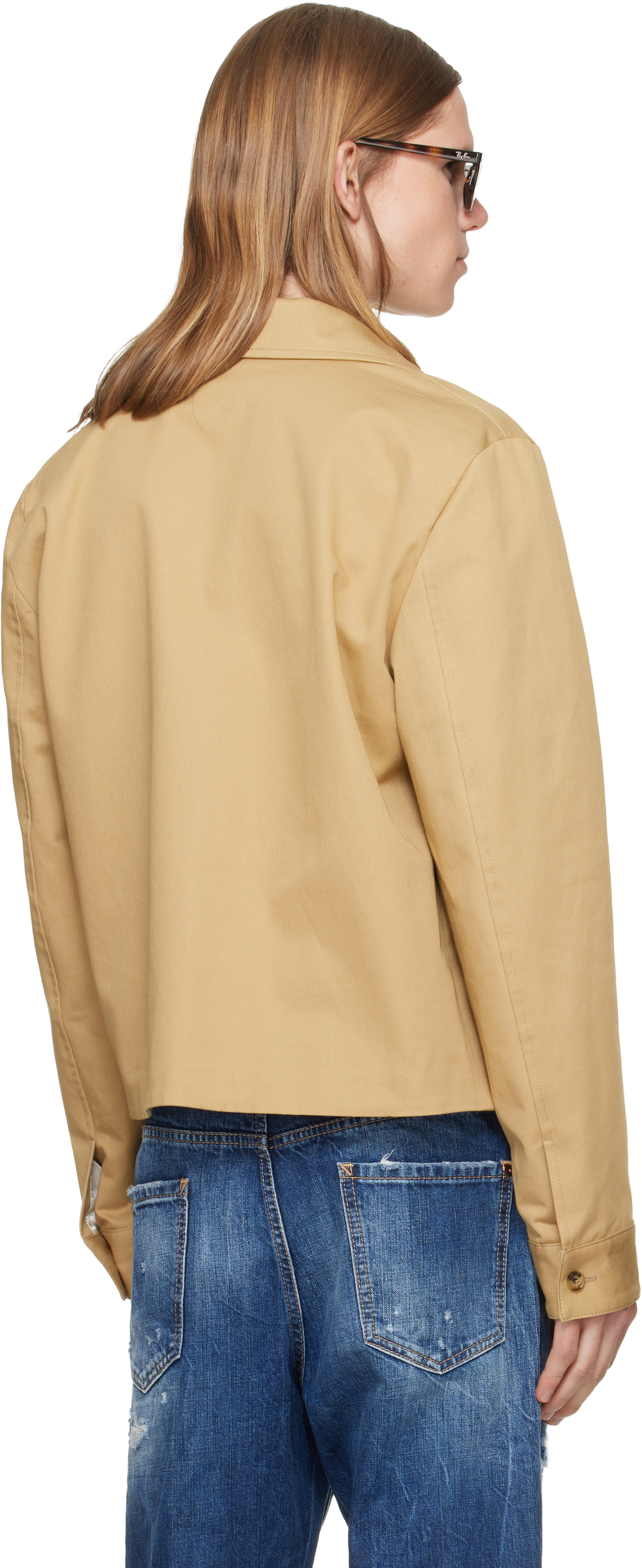 AMIRI - ベージュ Script Collar シャツジャケット