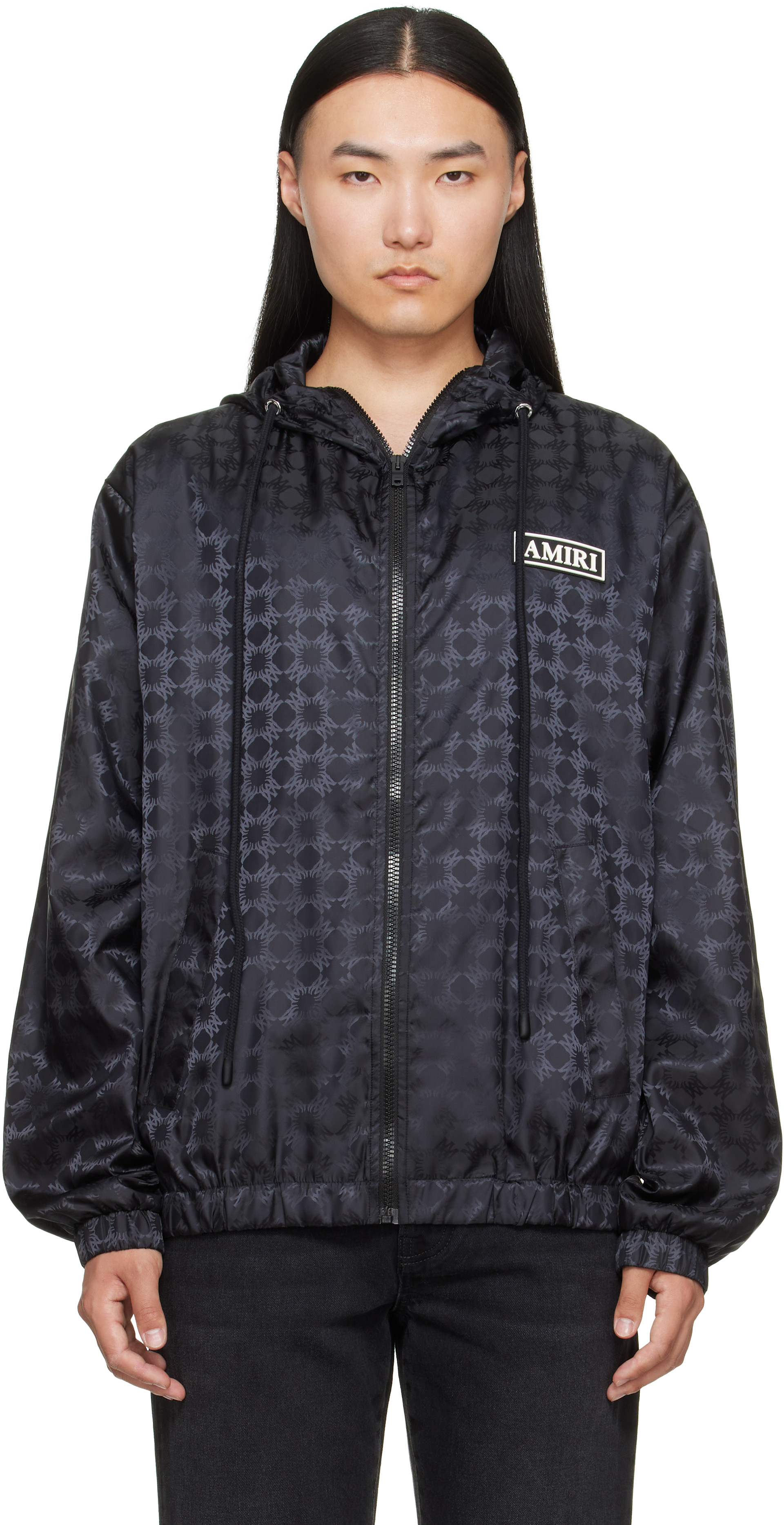 AMIRI - Coupe-vent noir à quadrigrammes