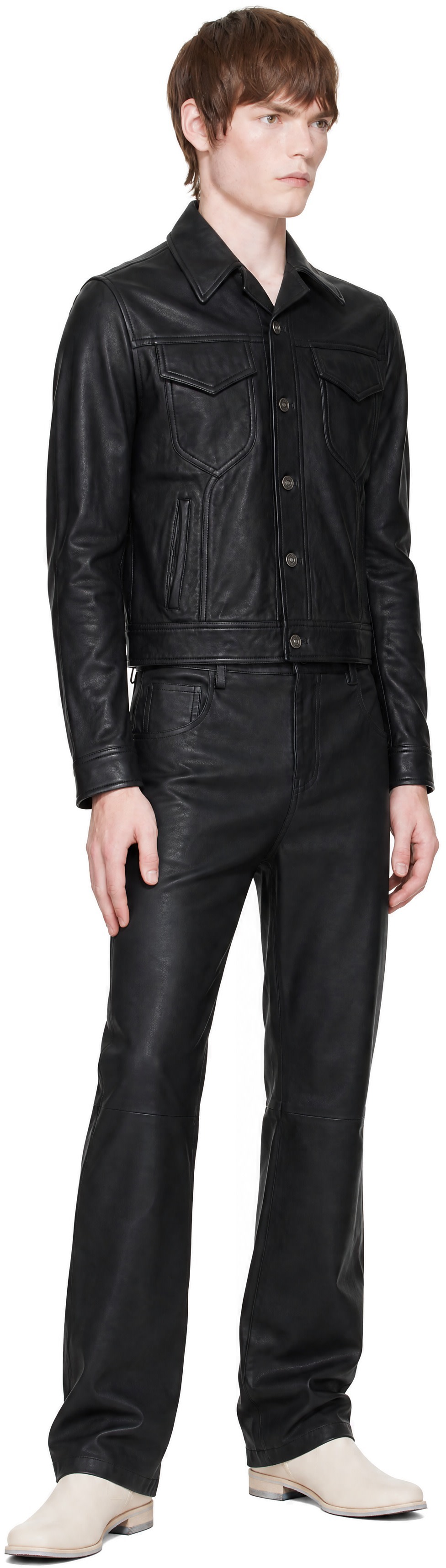 AMIRI - Black Vintage Cut Leather Jacket