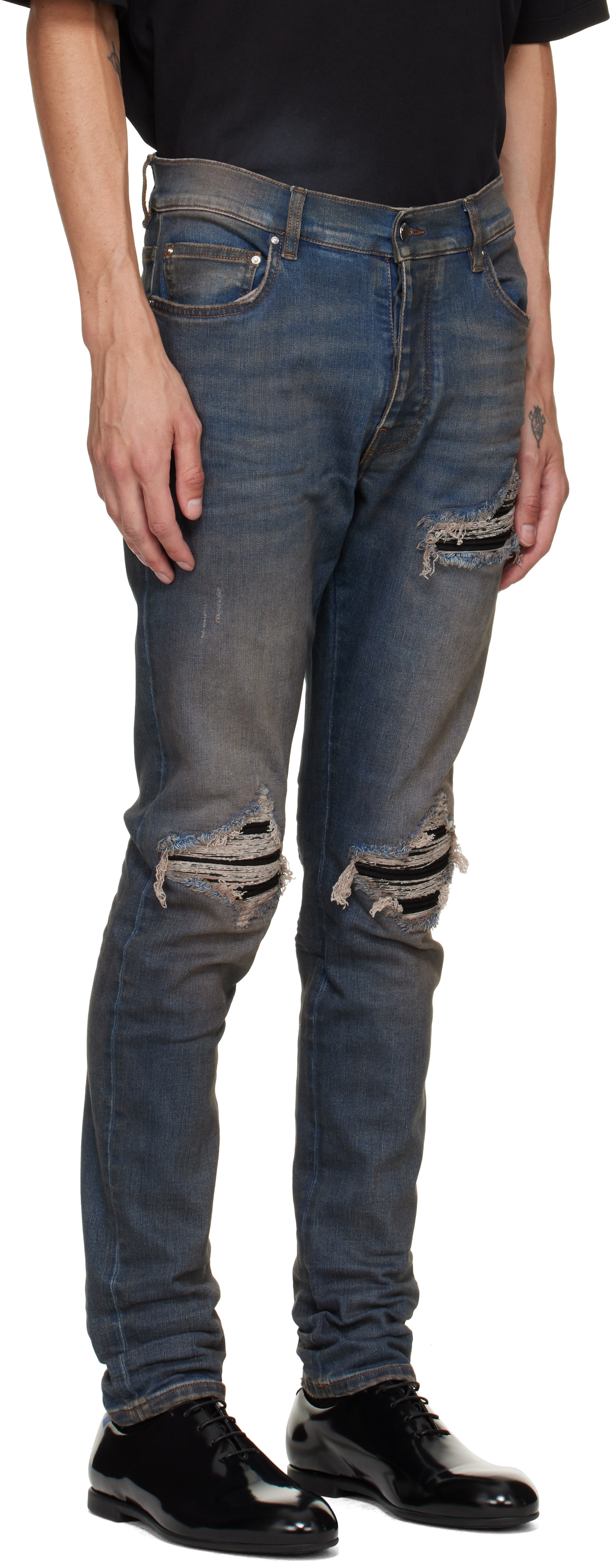 AMIRI: Blue MX1 Ultrasuede Jeans | SSENSE