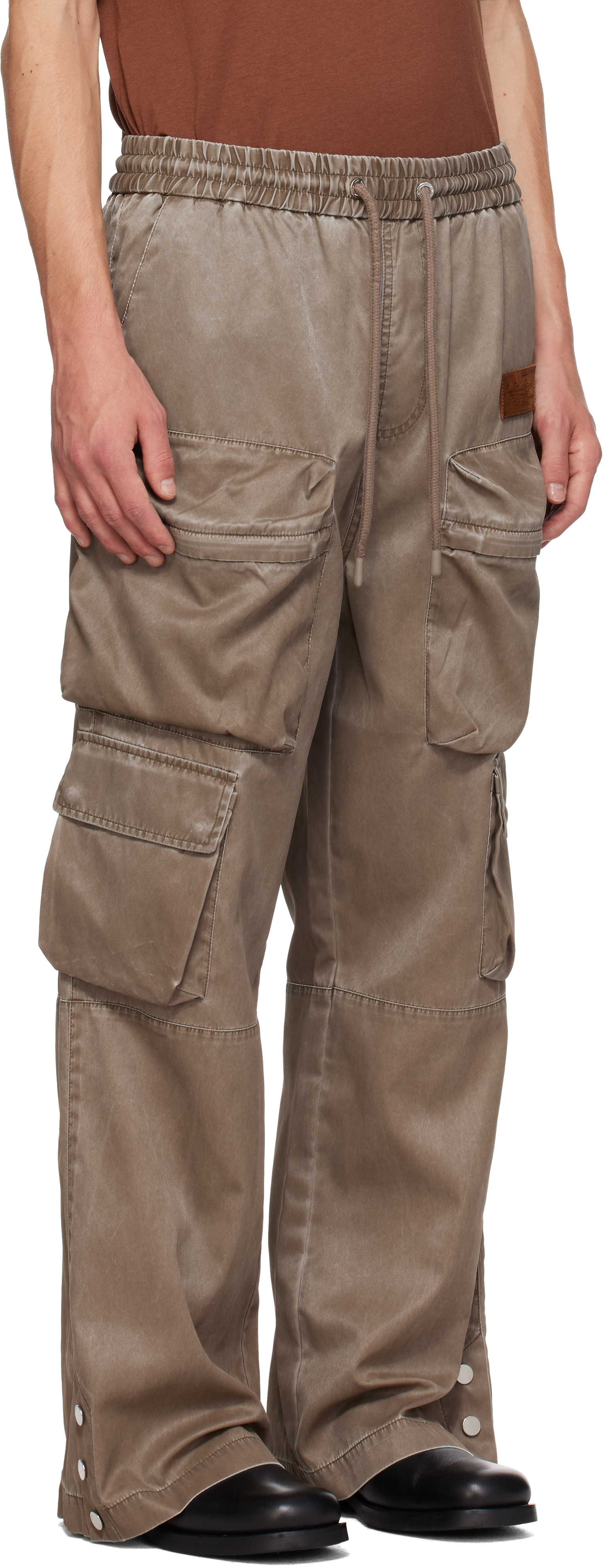 AMIRI - Brown Drawstring Nylon Cargo Pants