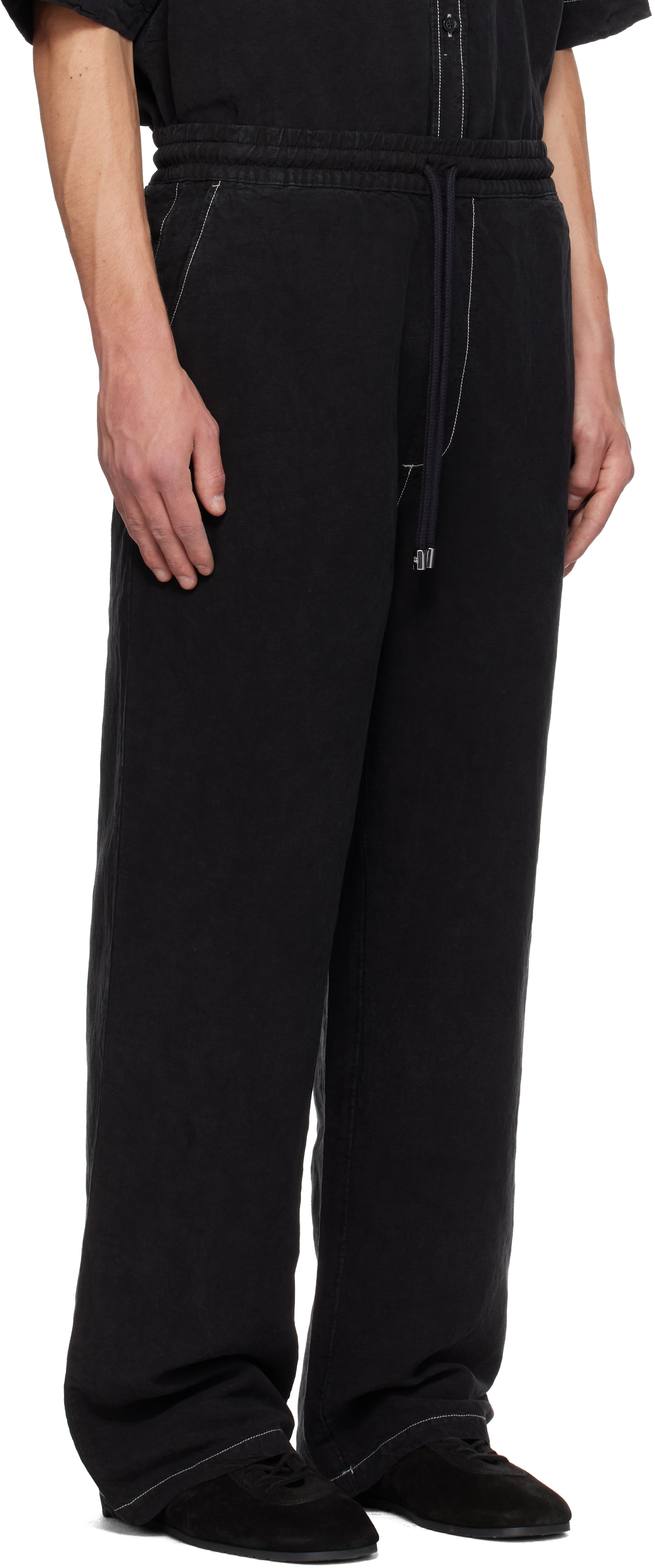 AMIRI - Black Script Linen DD Casual Trousers