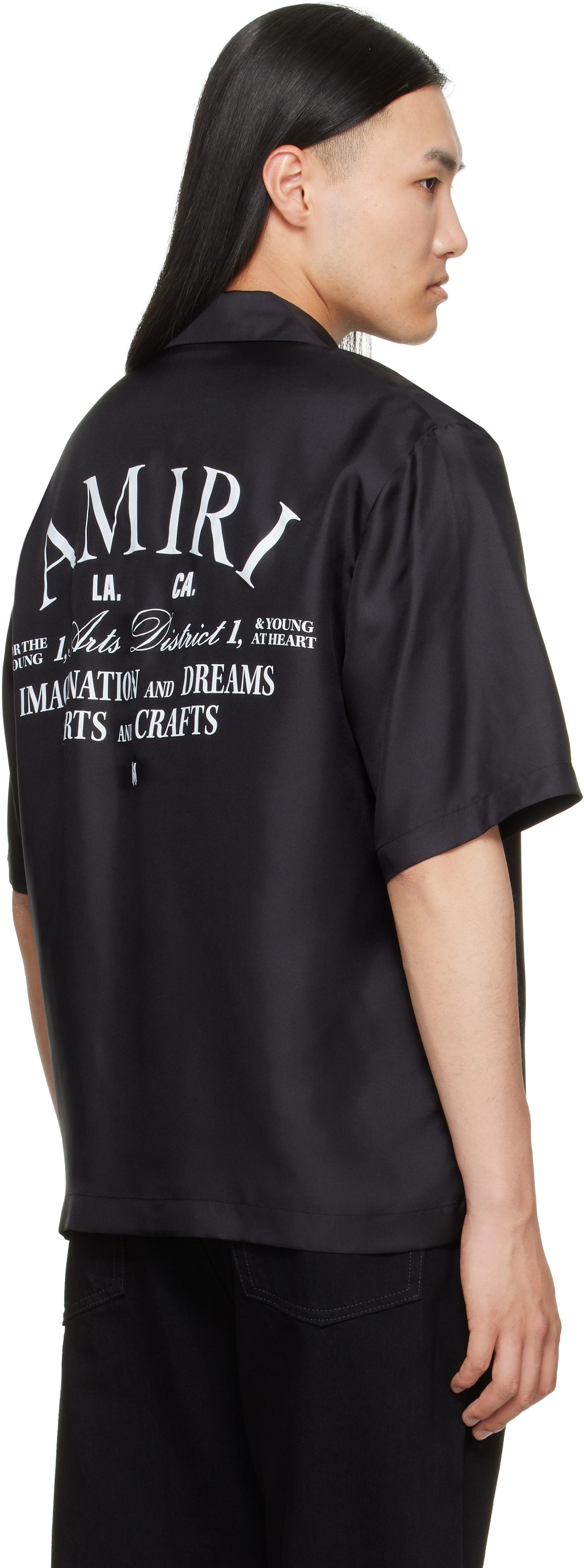 AMIRI - ブラック 'Arts District' ボウリングシャツ