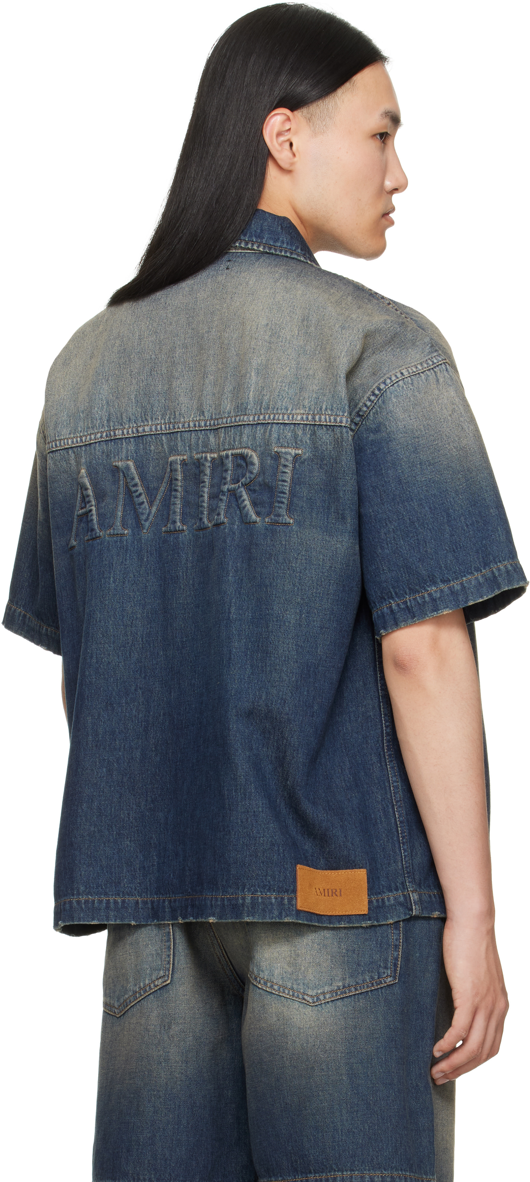 AMIRI: ブルー 'Amiri' デニムシャツ | SSENSE 日本