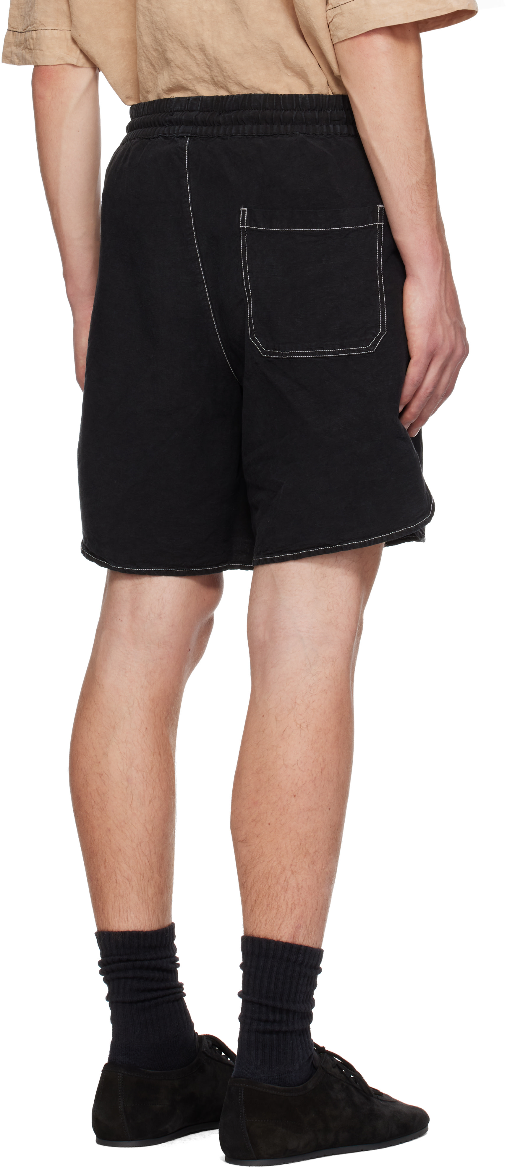 AMIRI - Black Script Linen GD Shorts